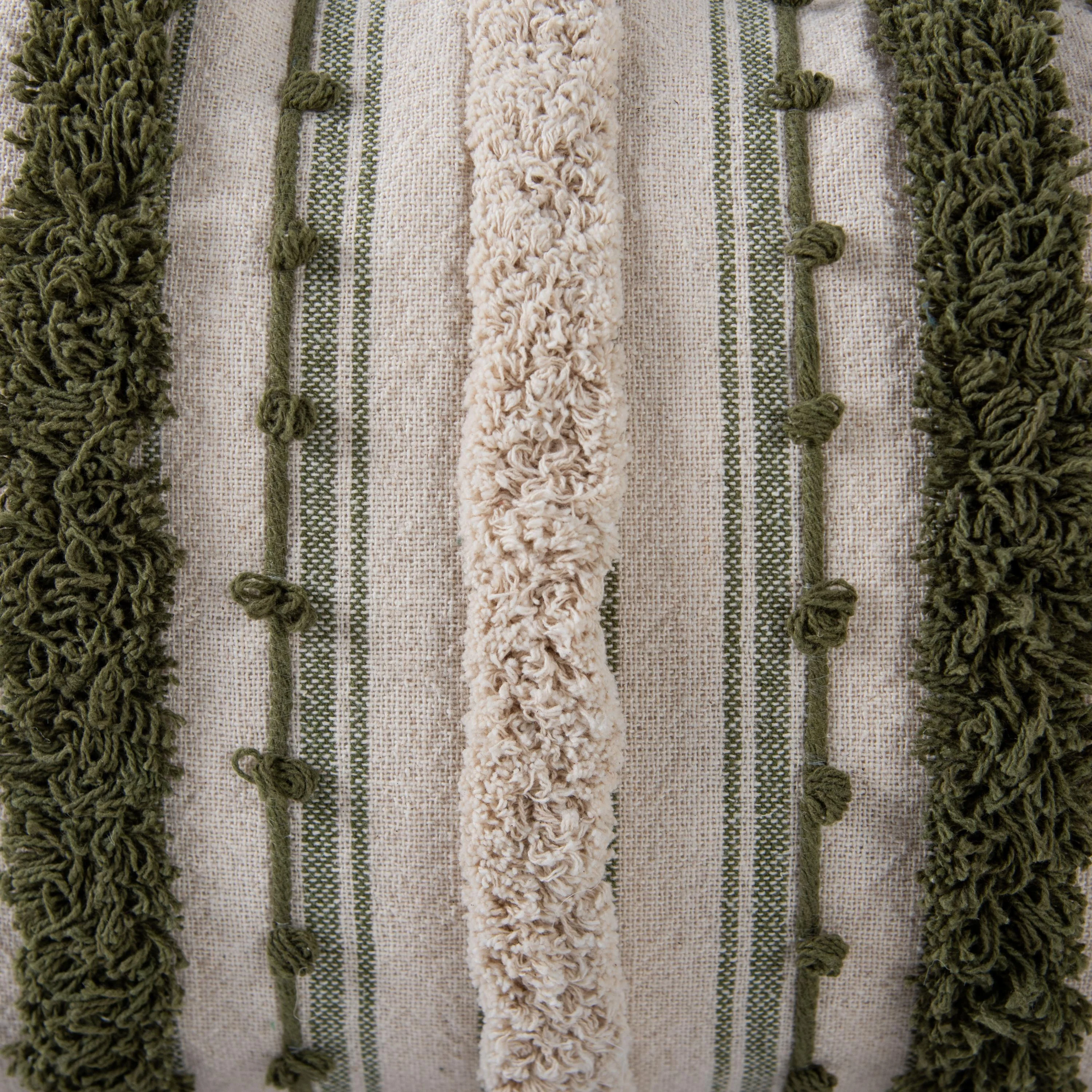 Embroidered Stripe Lumbar Throw Pillow - Image 2