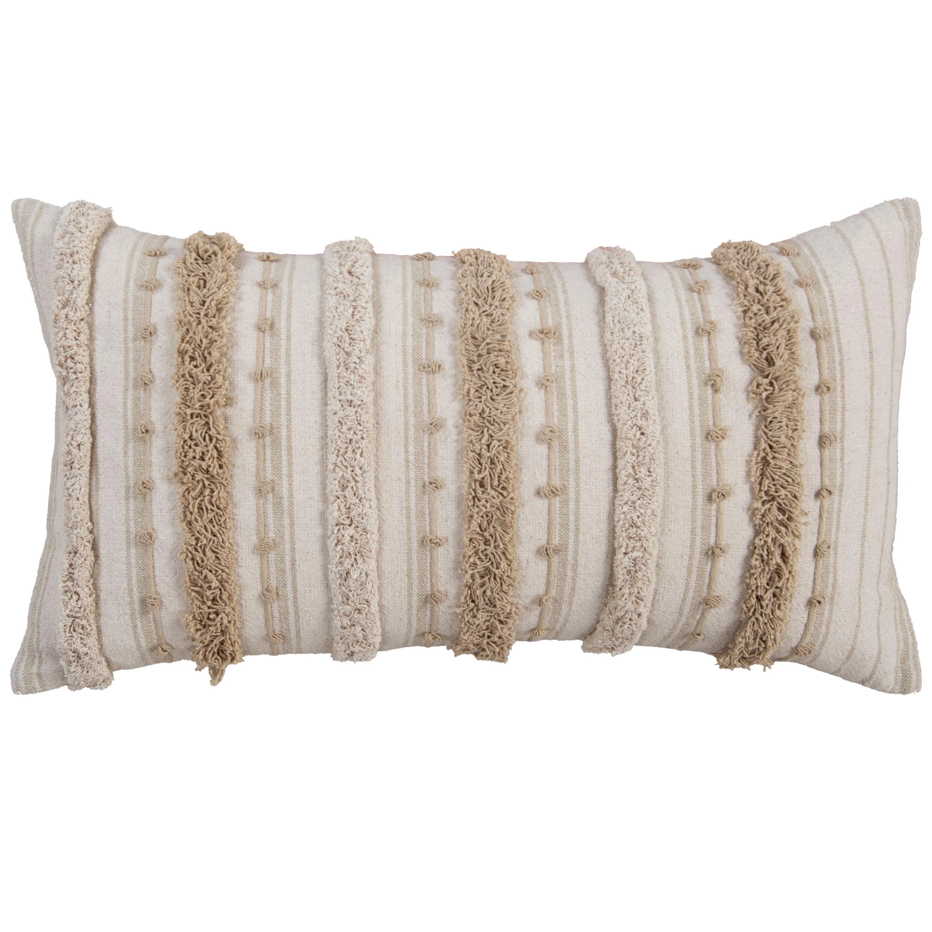 Embroidered Stripe Lumbar Throw Pillow - Image 7