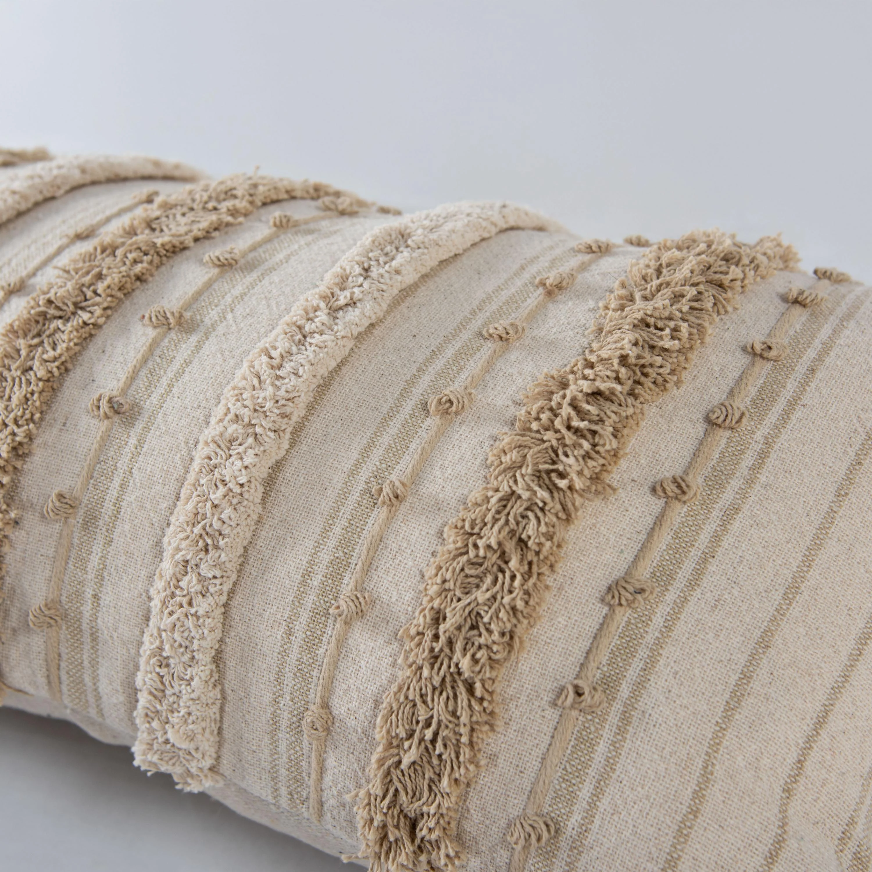 Embroidered Stripe Lumbar Throw Pillow - Image 8