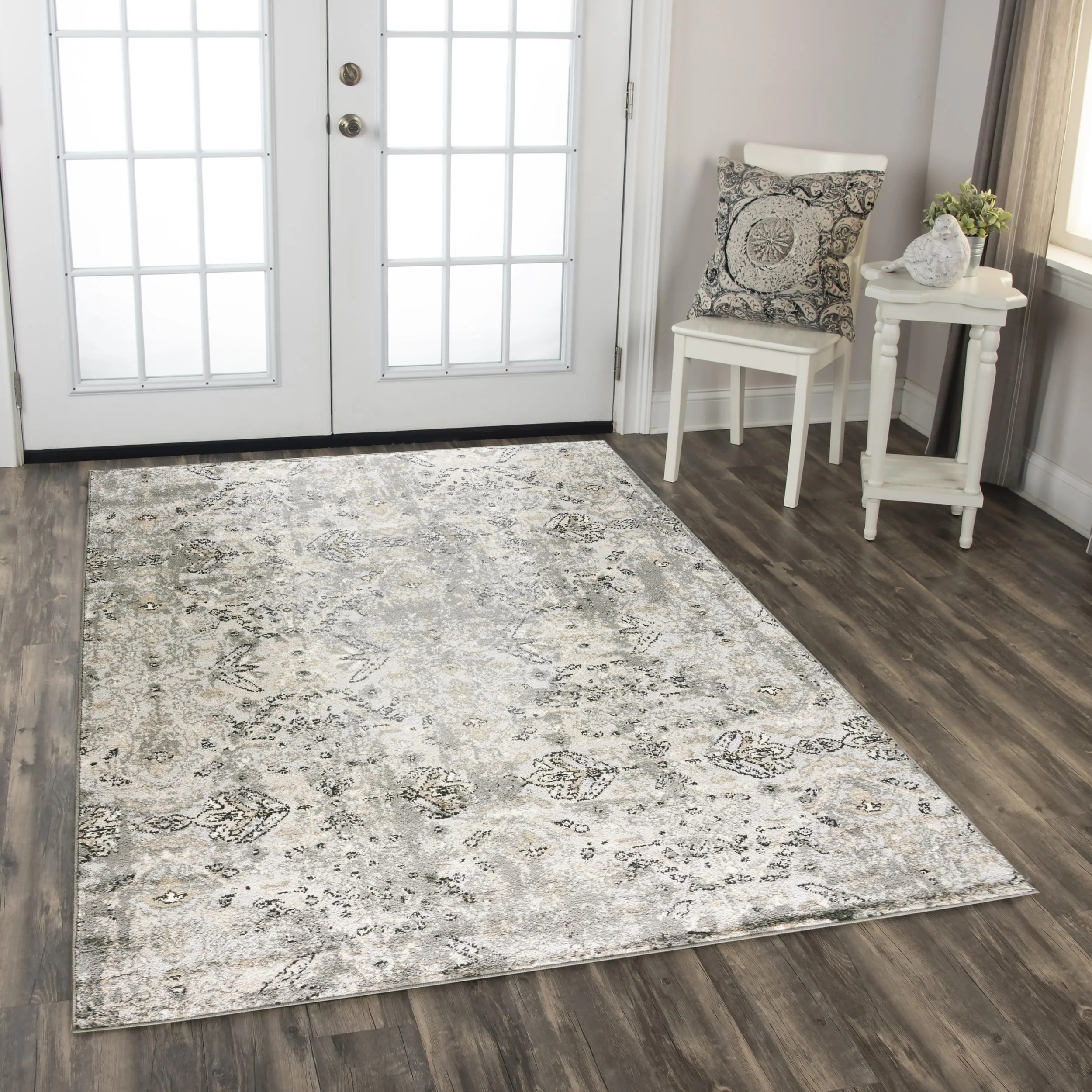 Fairbourne Power Loomed Abstract Area Rug - Image 2