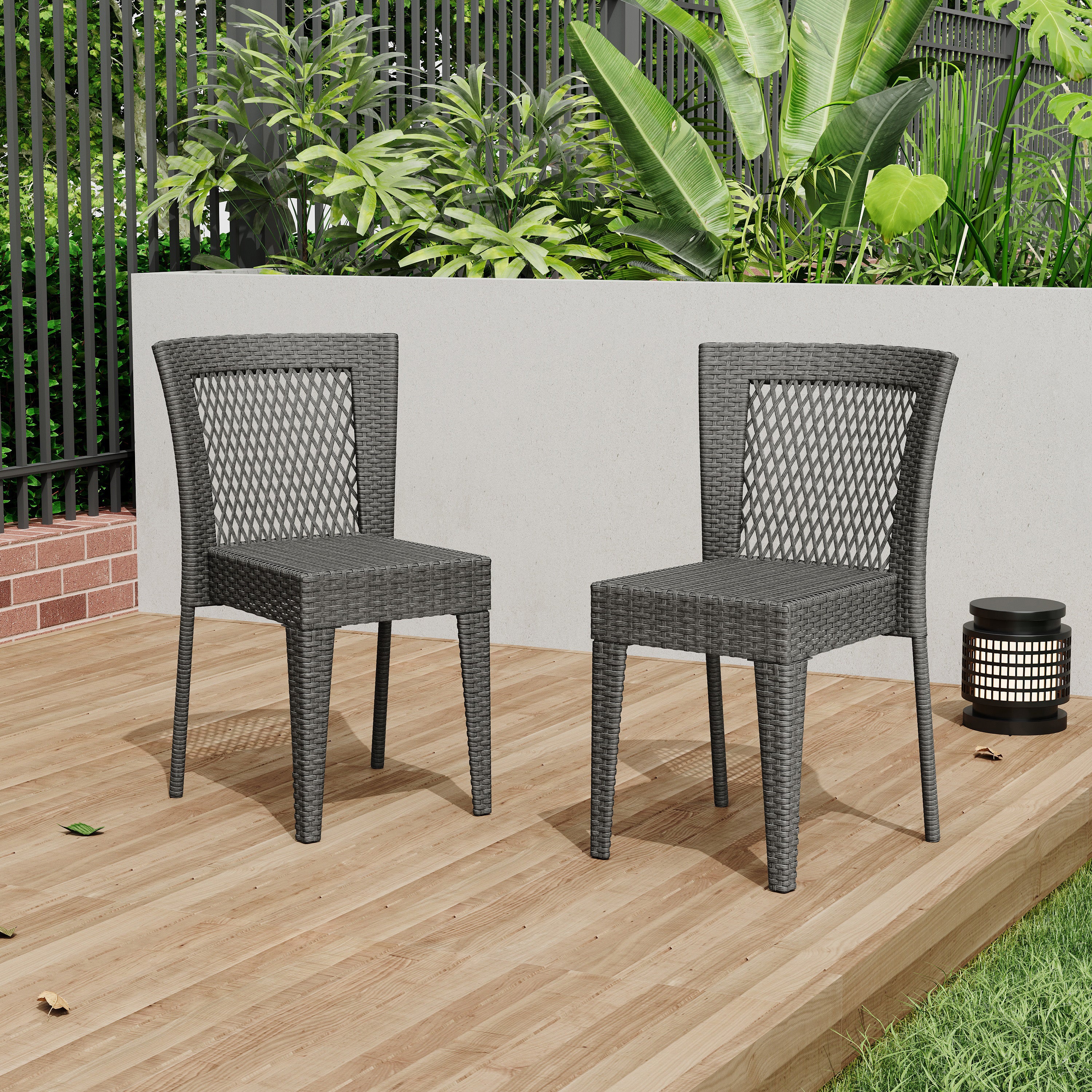 Farley Stacking Outdoor Dining Chairs, Set of 2 - Image 20