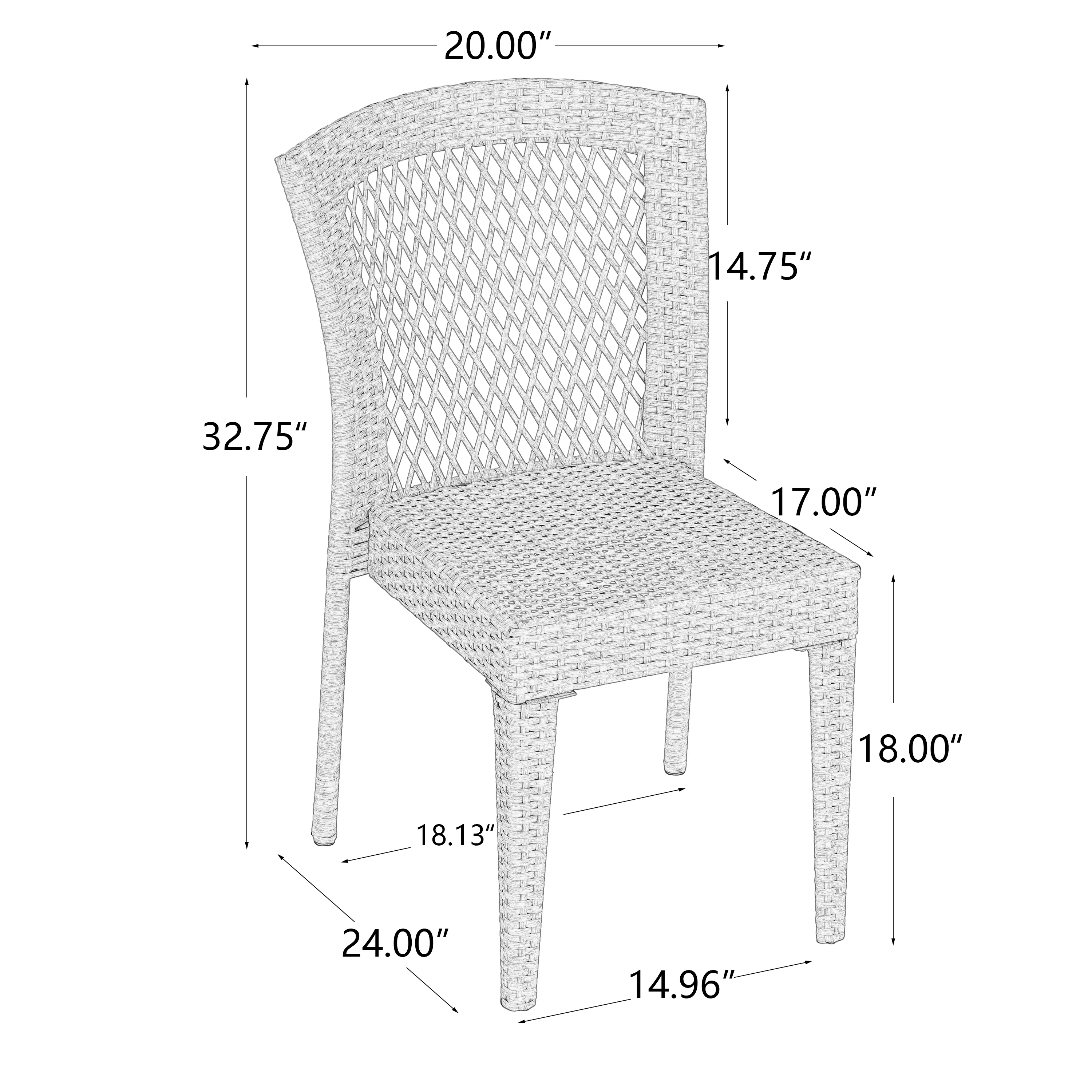 Farley Stacking Outdoor Dining Chairs, Set of 2 - Image 4