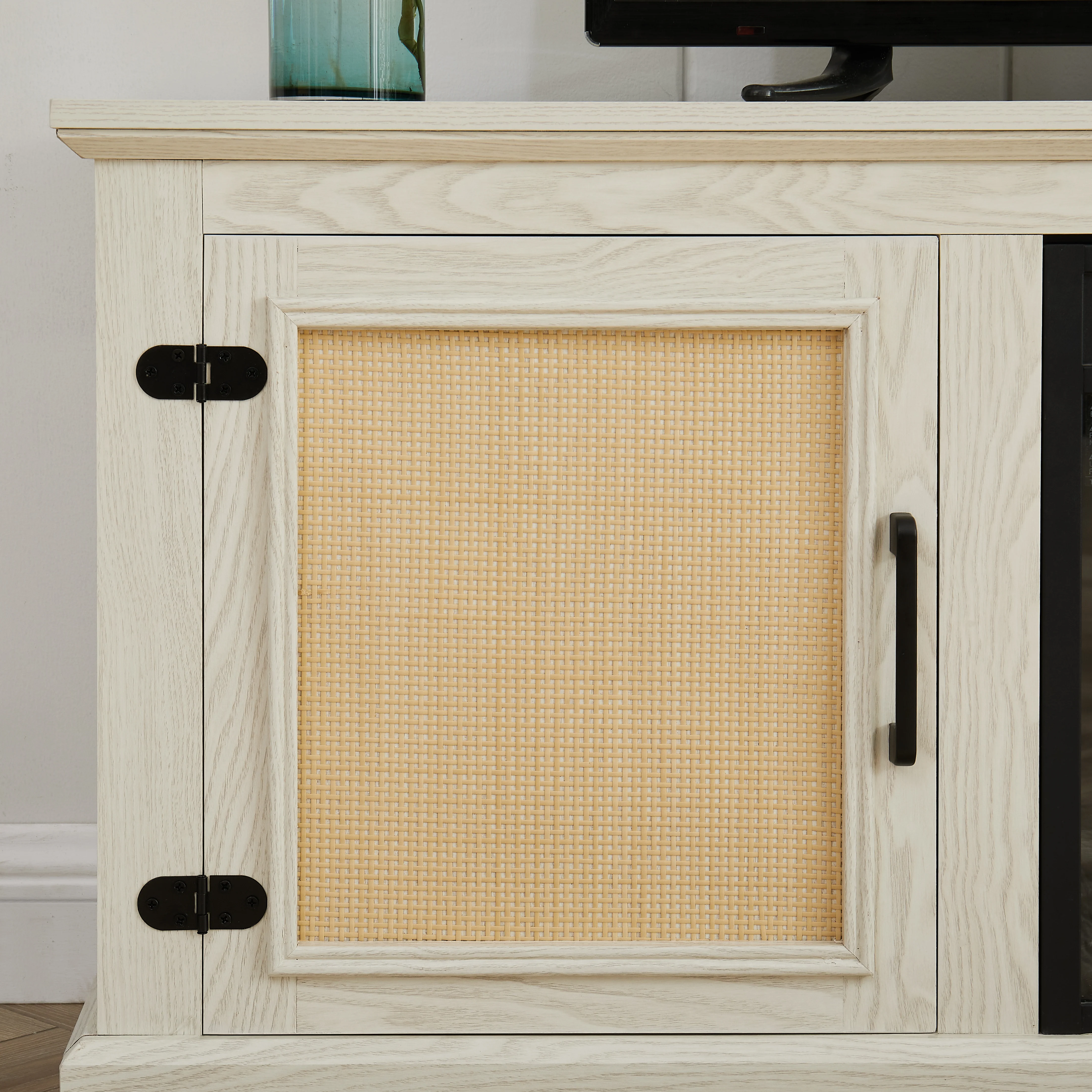 Farmhouse Rattan TV Stand - Image 12