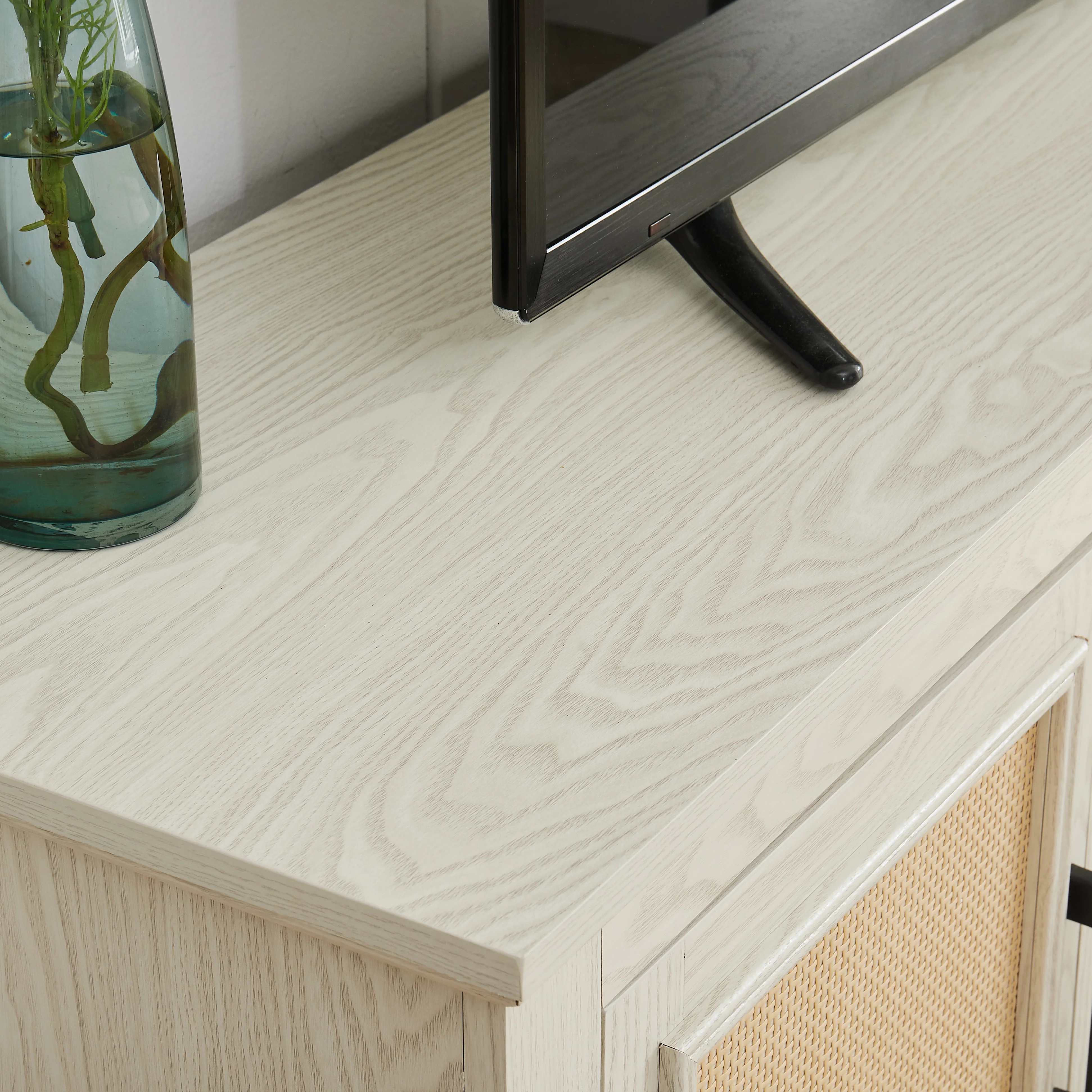 Farmhouse Rattan TV Stand - Image 14