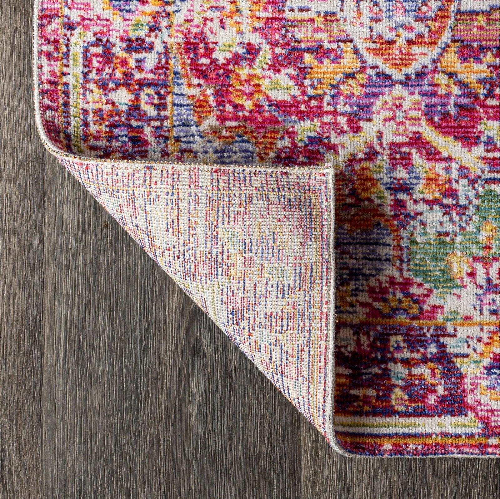 Flori Bohemian Medallion Deep Fuchsia Area Rug - Image 8