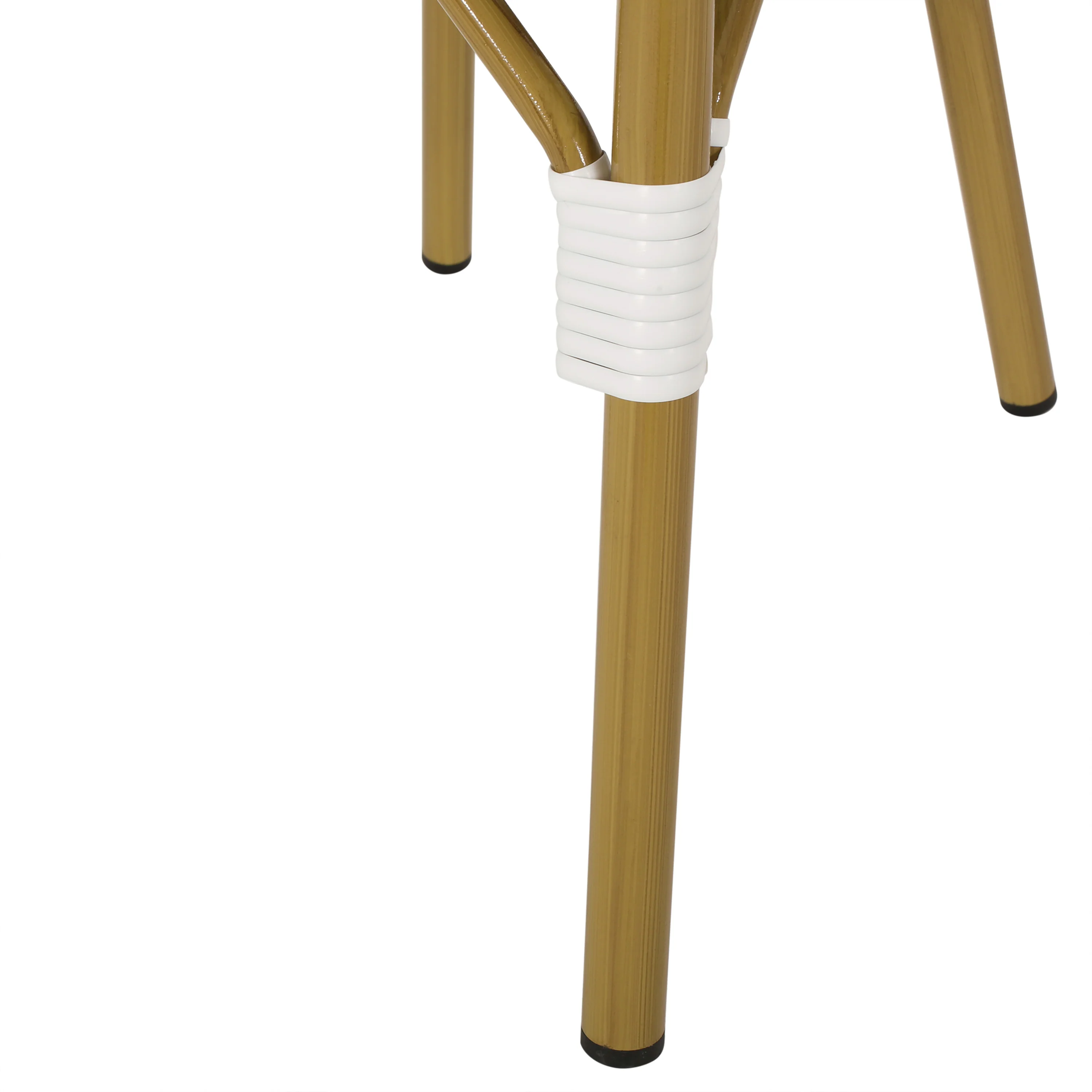 French Bistro Outdoor Dining Chairs, Set of 2 Blue & White - Image 11