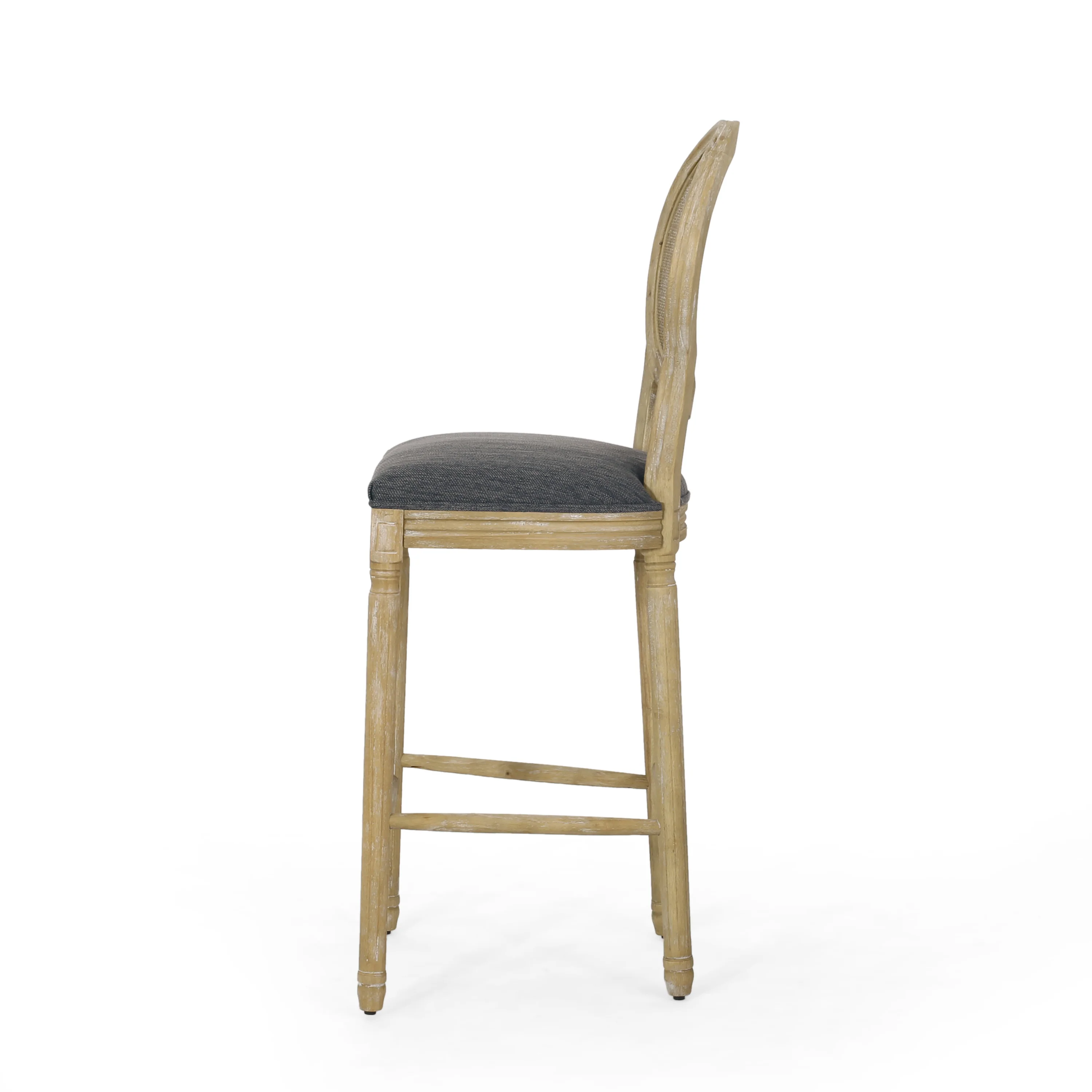 French Country Cane Bar Stool, Set of 2 - Image 8
