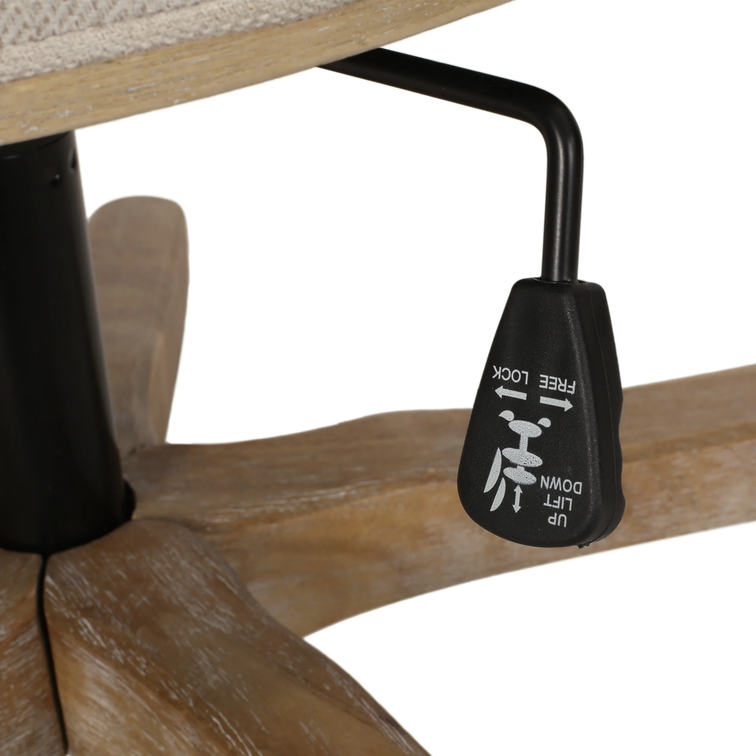 French Country Fan Back Swivel & Lift Office Chair - Image 15