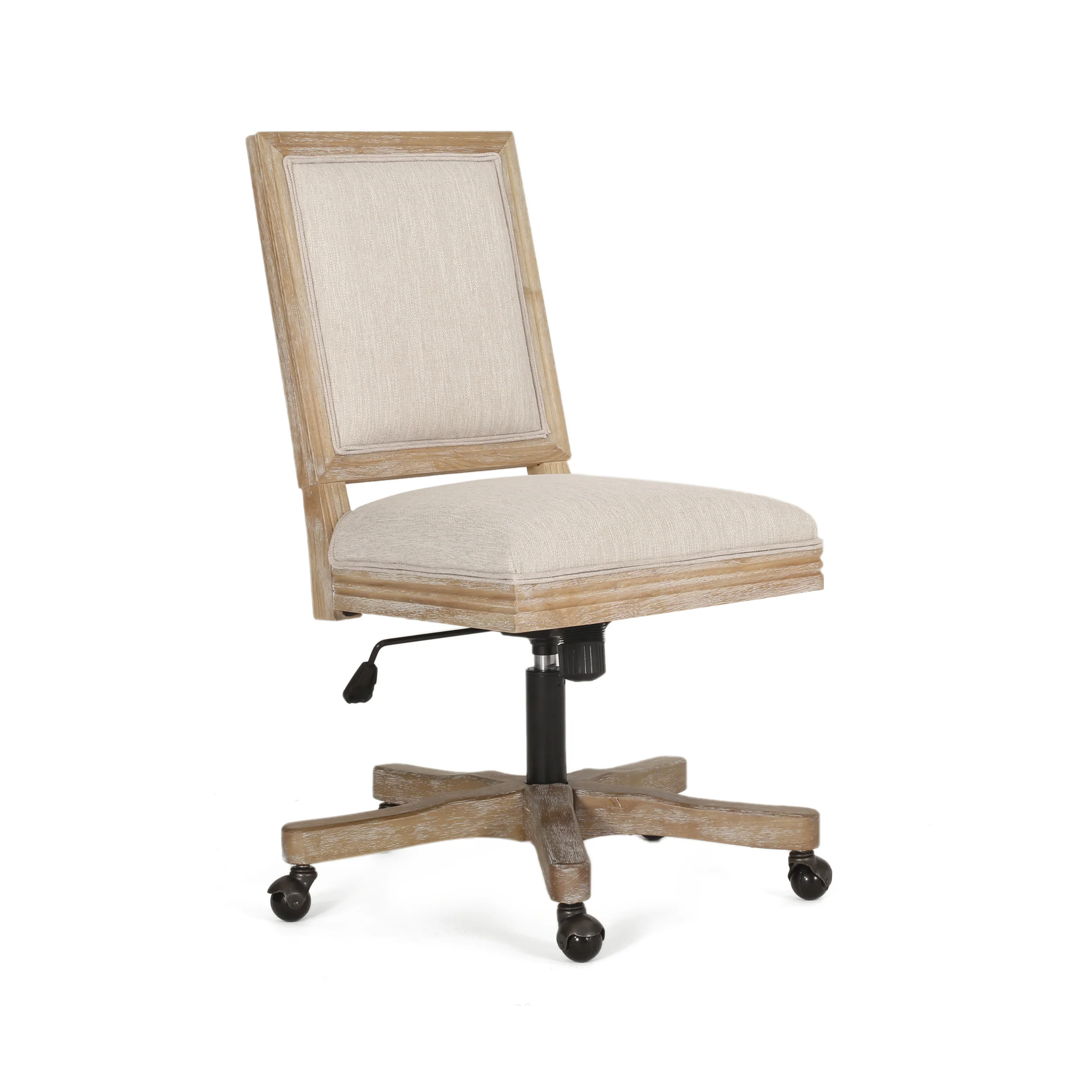 French Country Square Back Swivel & Lift Office Chair