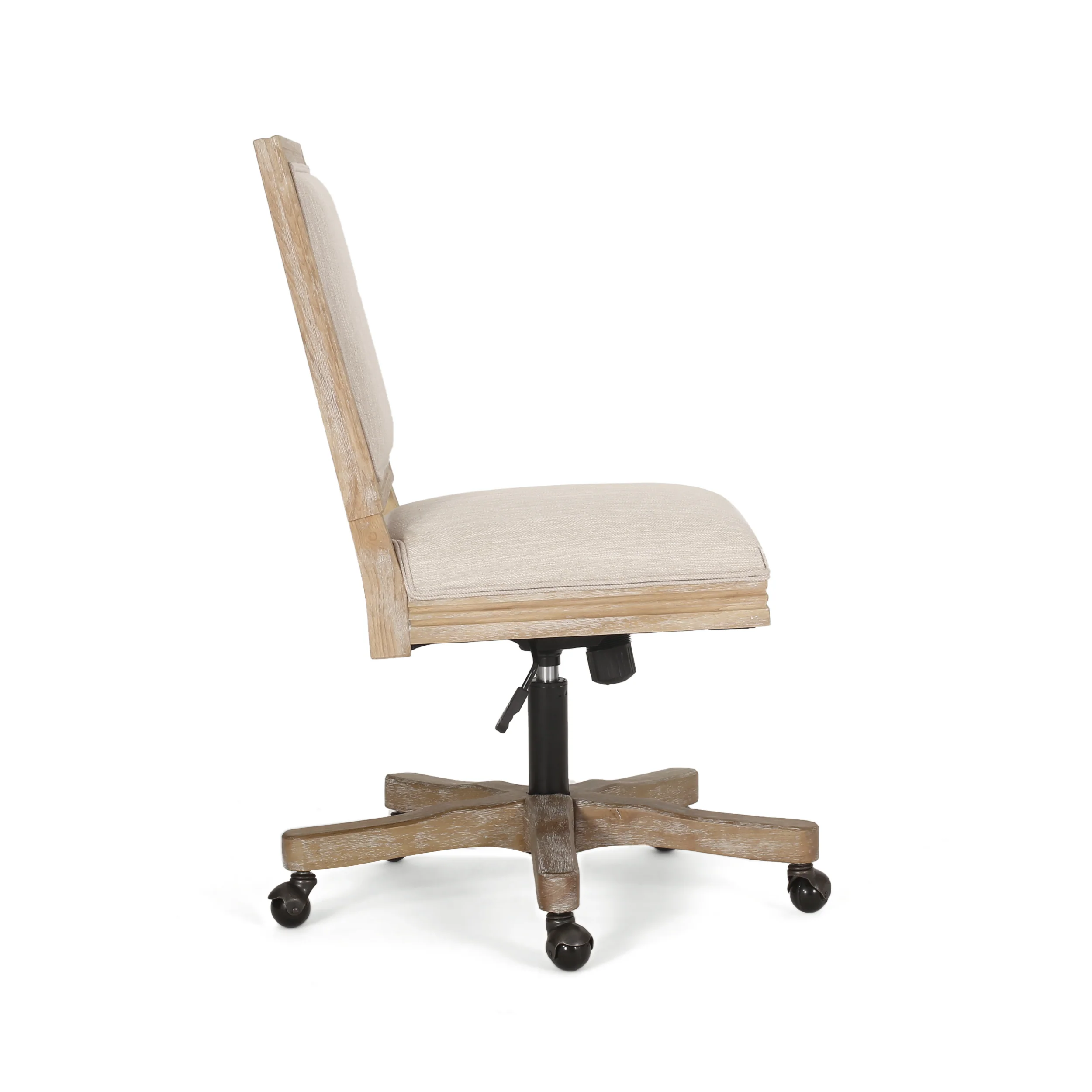 French Country Square Back Swivel & Lift Office Chair - Image 10