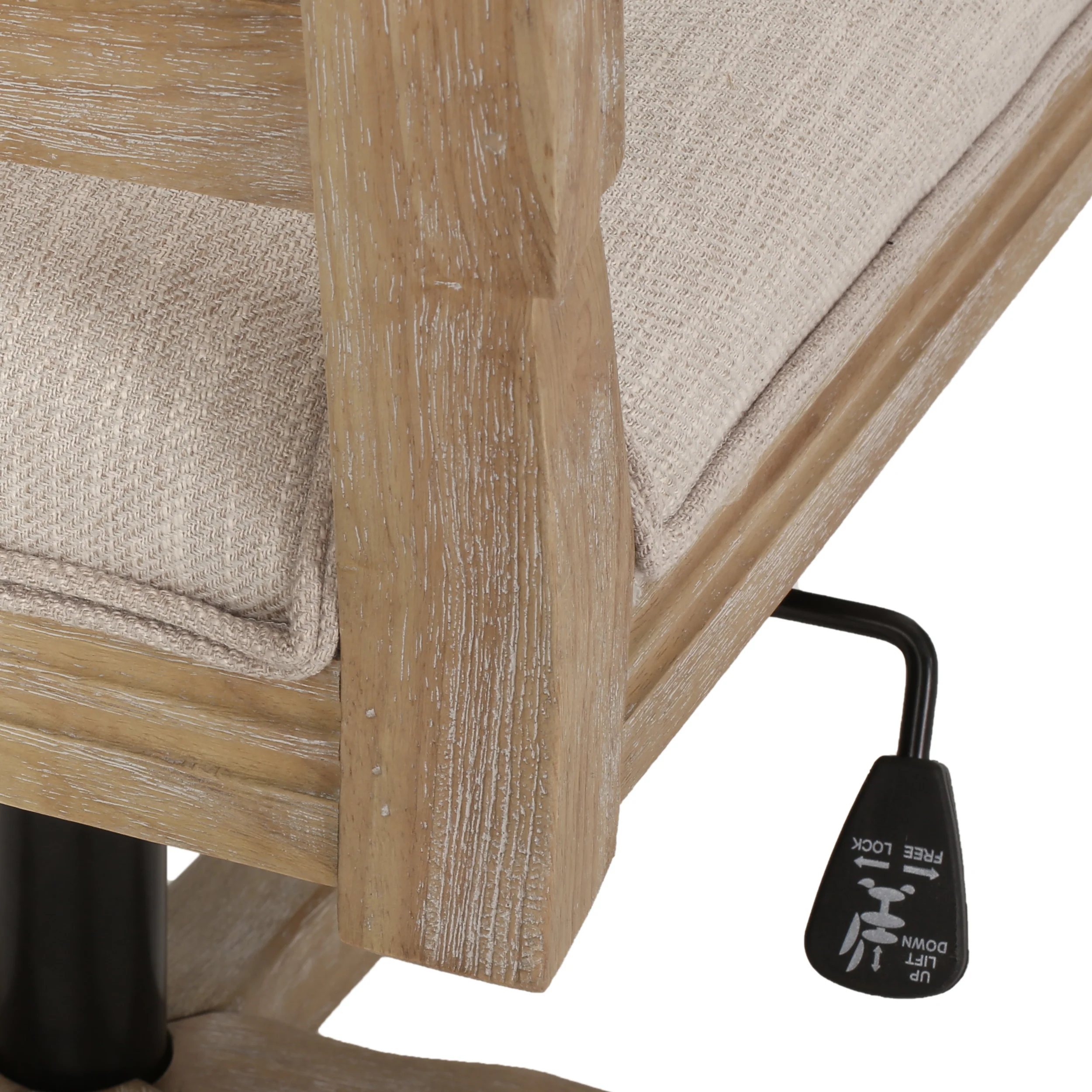 French Country Square Back Swivel & Lift Office Chair - Image 13