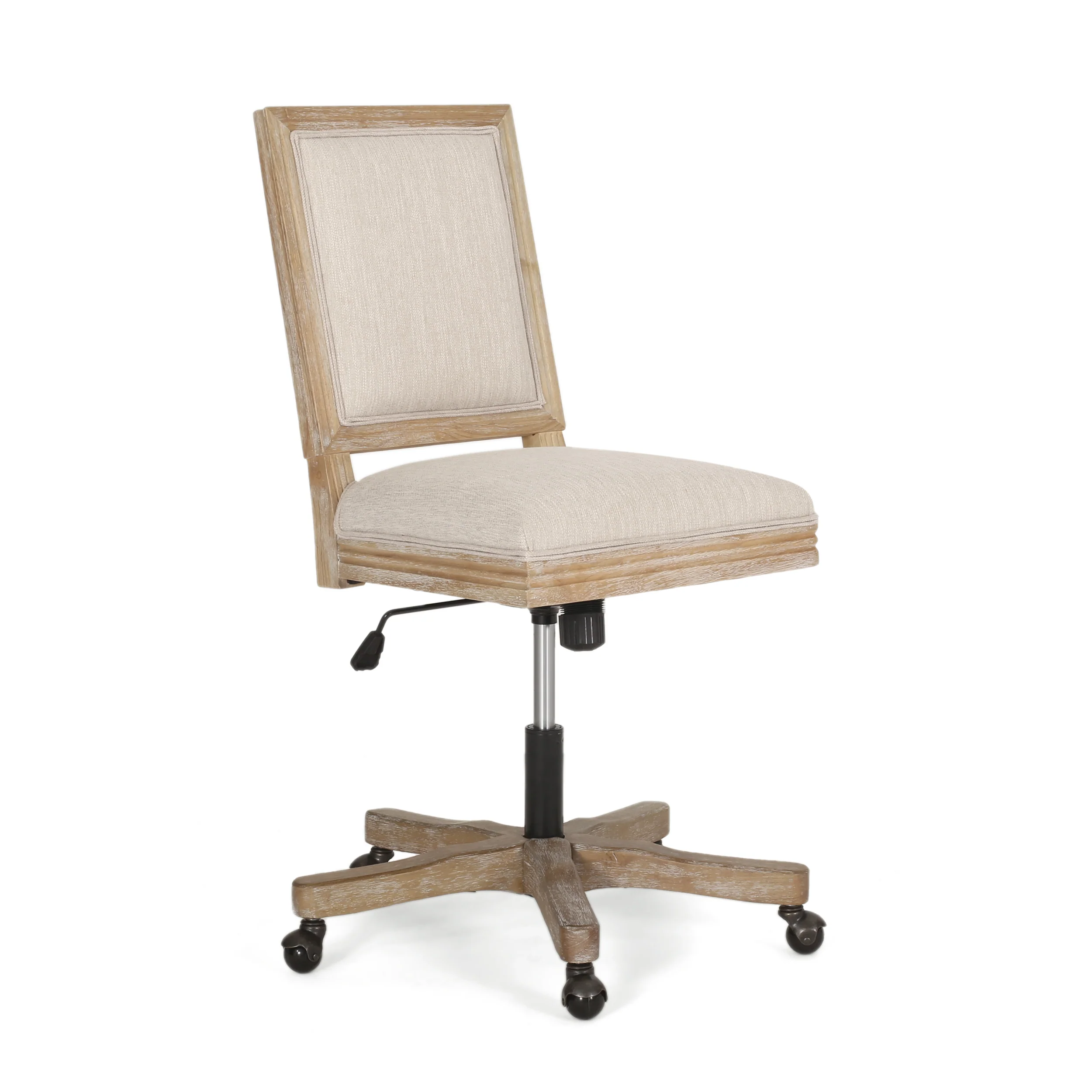 French Country Square Back Swivel & Lift Office Chair - Image 8