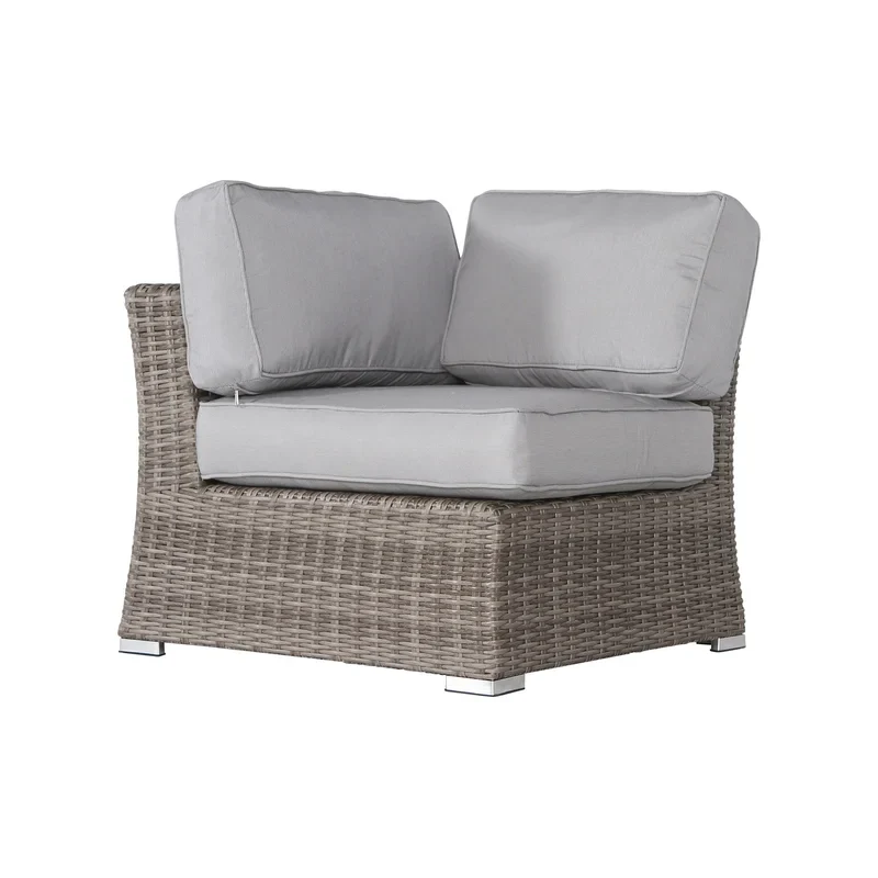 Fully Assembled 66" Outdoor Wicker Loveseat with Cushions - Image 5