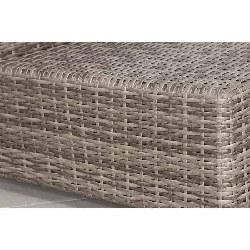 Fully Assembled 66" Outdoor Wicker Loveseat with Cushions - Image 6