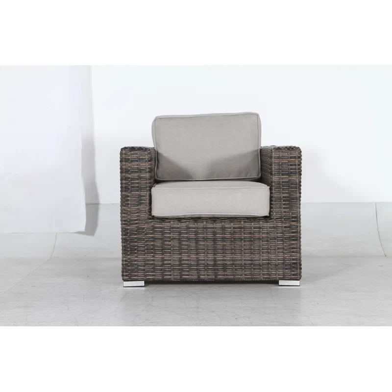 Fully Assembled 7-Person HDPE Wicker Seating Group with Cushions - Image 4