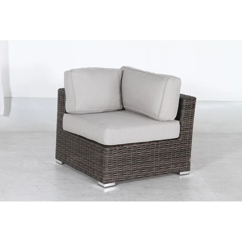 Fully Assembled 7-Person HDPE Wicker Seating Group with Cushions - Image 5