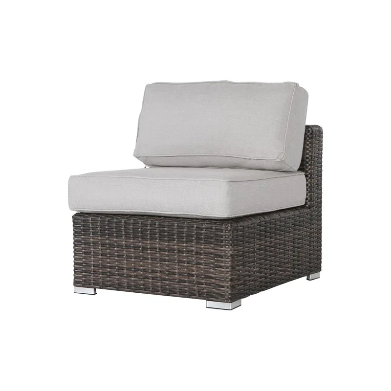 Fully Assembled 7-Person HDPE Wicker Seating Group with Cushions - Image 6