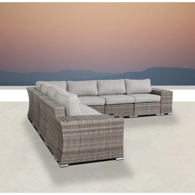 Fully Assembled Outdoor Wicker Patio Sofa - Image 10