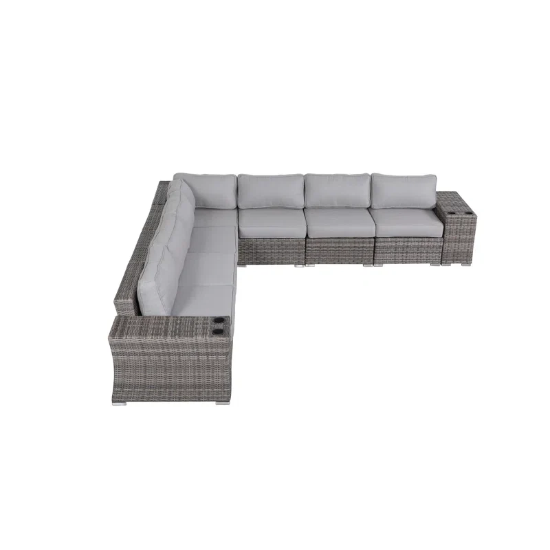 Fully Assembled Outdoor Wicker Patio Sofa - Image 4