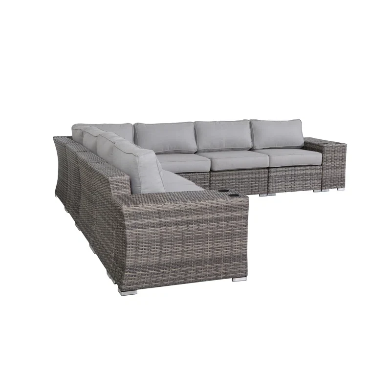 Fully Assembled Outdoor Wicker Patio Sofa - Image 5