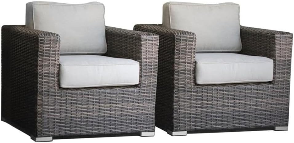 Modern All-Weather Wicker Outdoor Accent Chairs, 3-Piece Set - Image 14