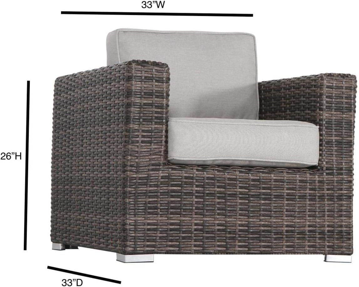 Modern All-Weather Wicker Outdoor Accent Chairs, 3-Piece Set - Image 15