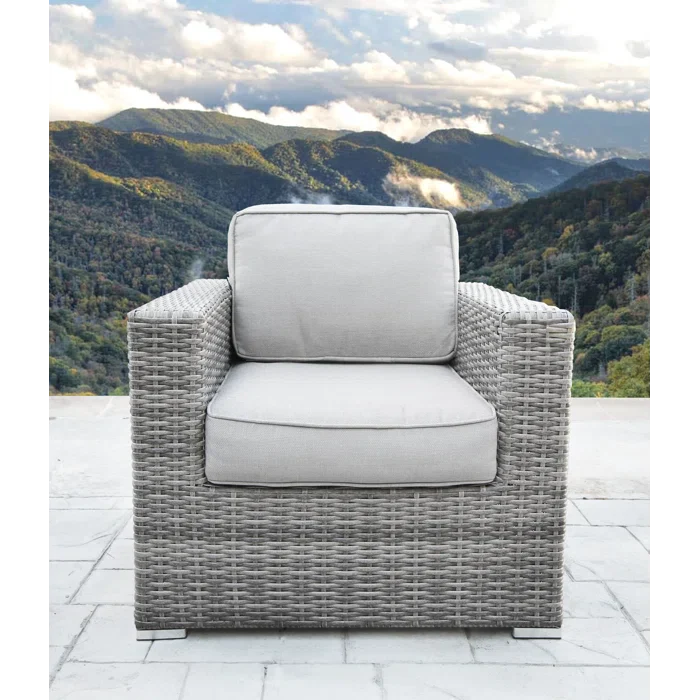 Modern All-Weather Wicker Outdoor Accent Chairs, 3-Piece Set - Image 7