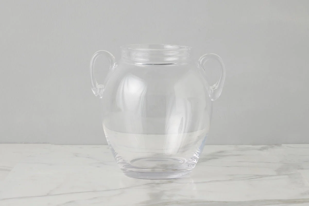 Glass Amphora Flower Vase, Clear - Image 11
