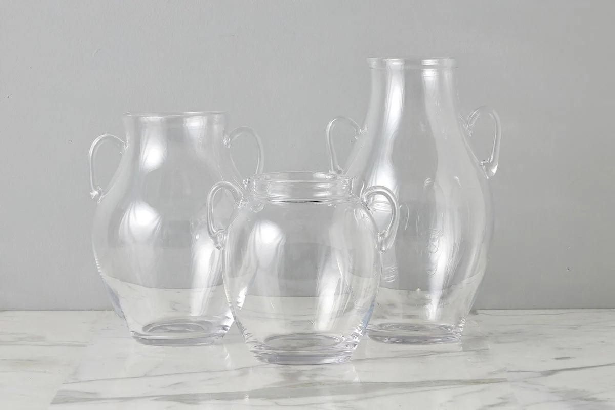 Glass Amphora Flower Vase, Clear - Image 14