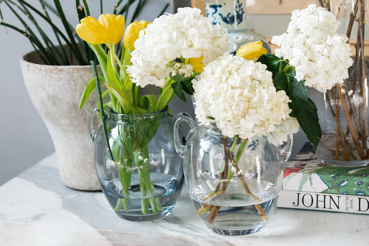 Glass Amphora Flower Vase, Clear - Image 22