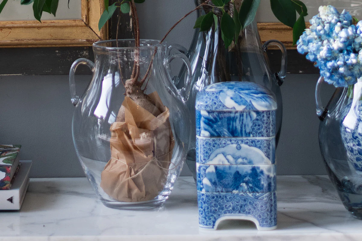 Glass Amphora Flower Vase, Clear - Image 24
