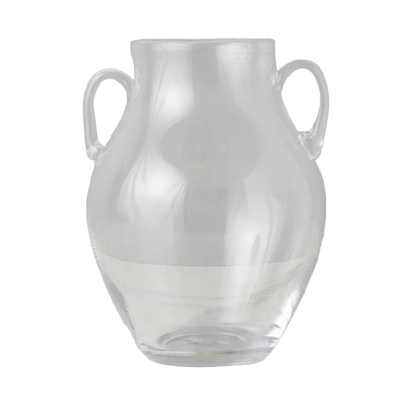 Glass Amphora Flower Vase, Clear - Image 3
