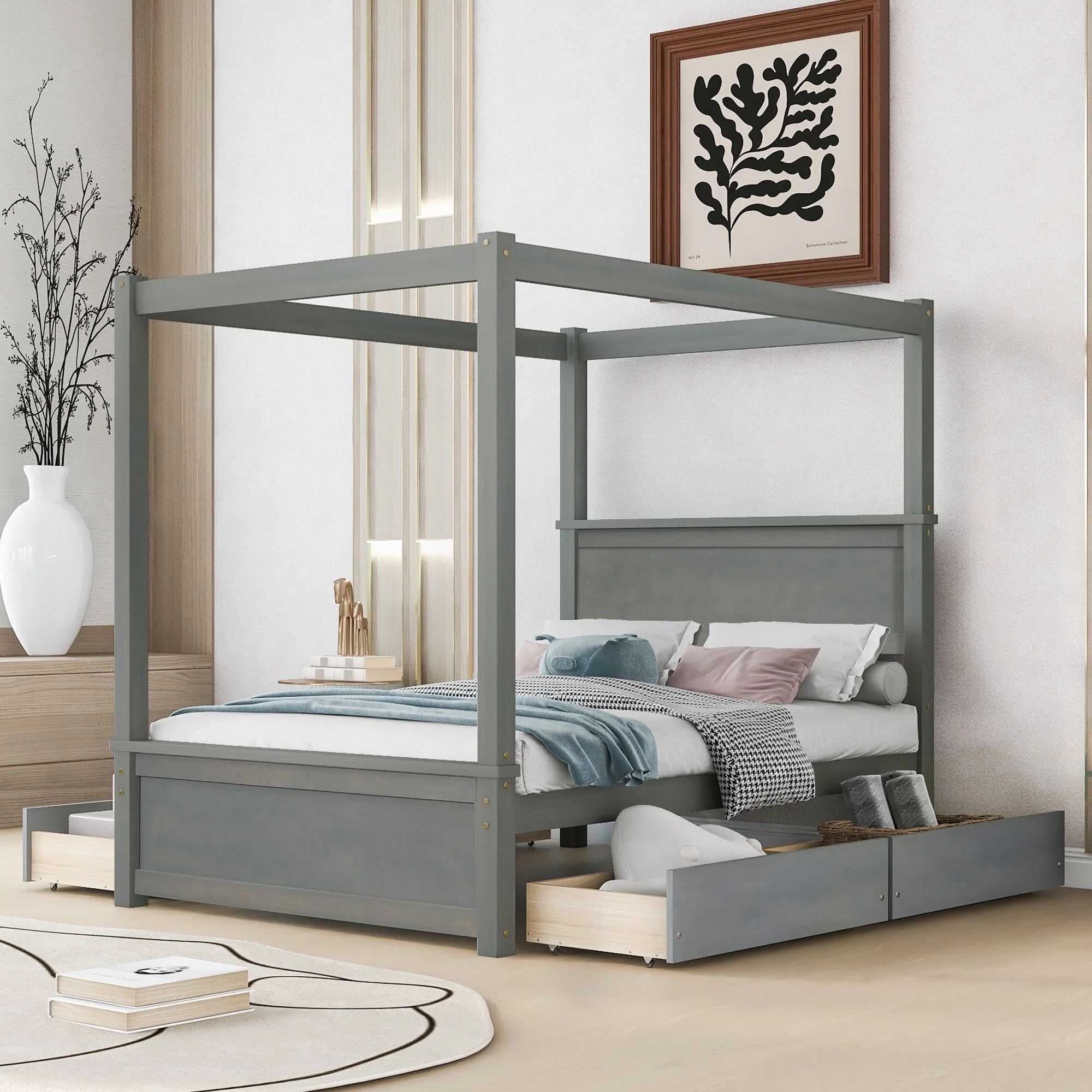 Grant Canopy Bed with Four Drawers - Image 31