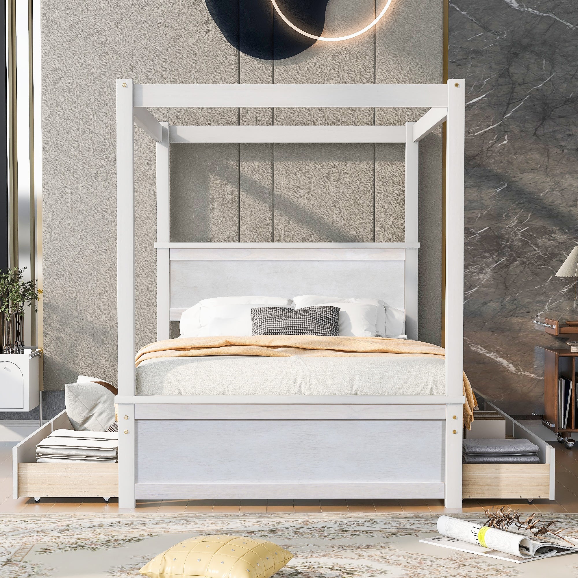 Grant Canopy Bed with Four Drawers - Image 35