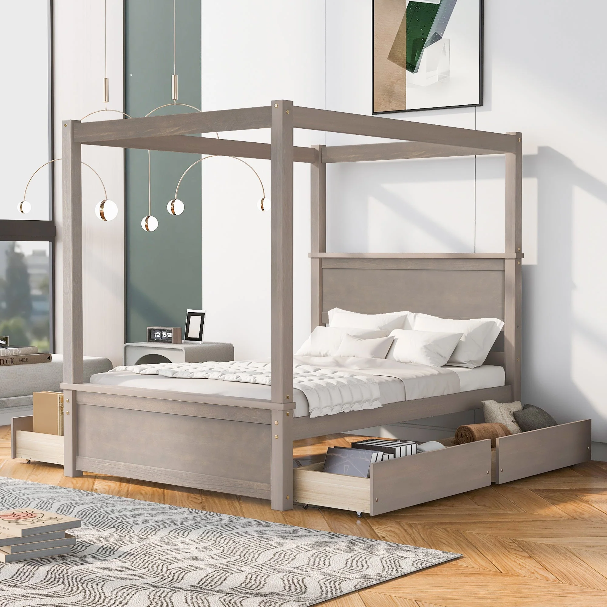 Grant Canopy Bed with Four Drawers - Image 37