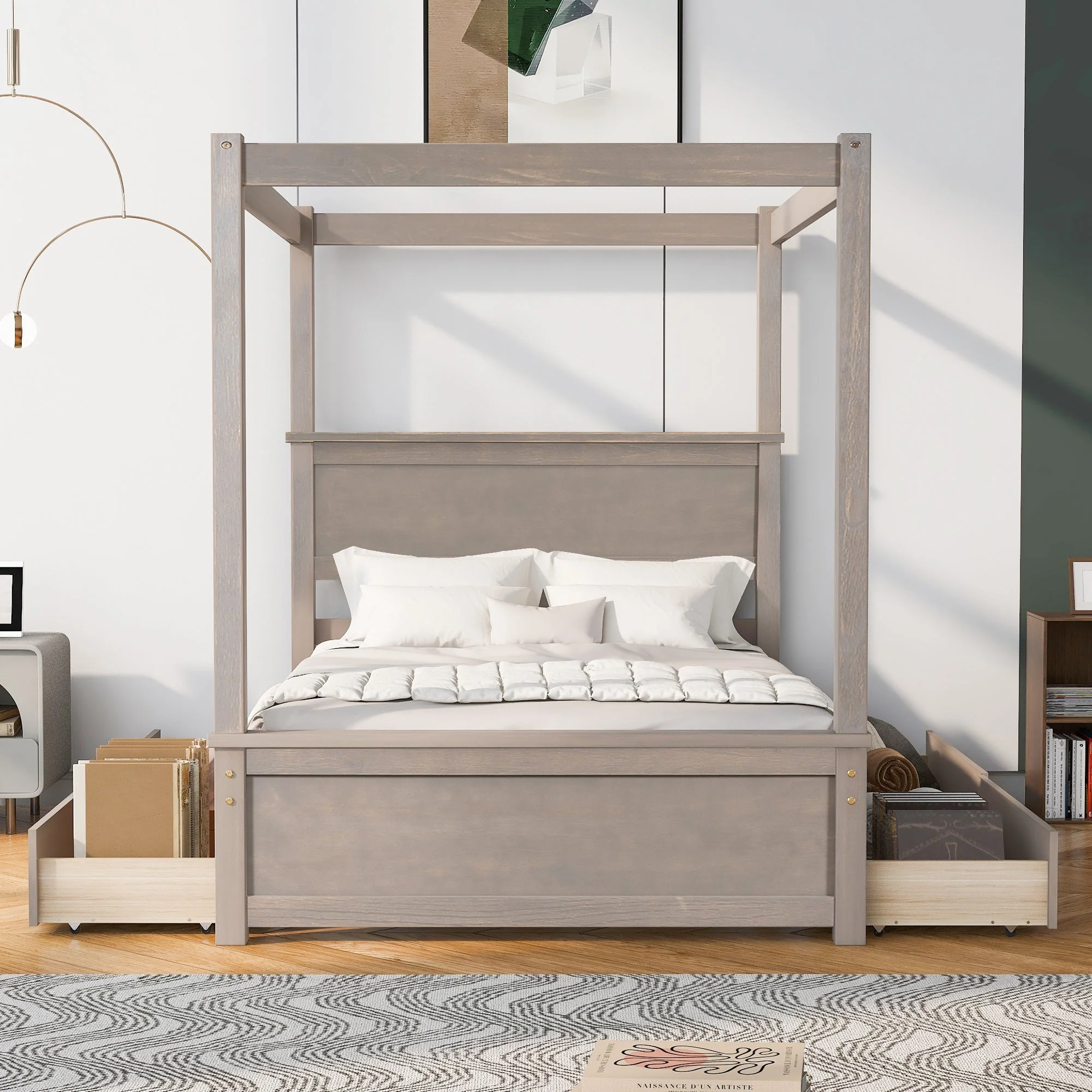 Grant Canopy Bed with Four Drawers - Image 38