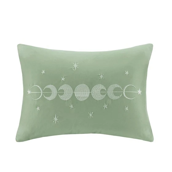 Green Velvet Twin/Twin XL Comforter Set with Throw Pillow - Image 8