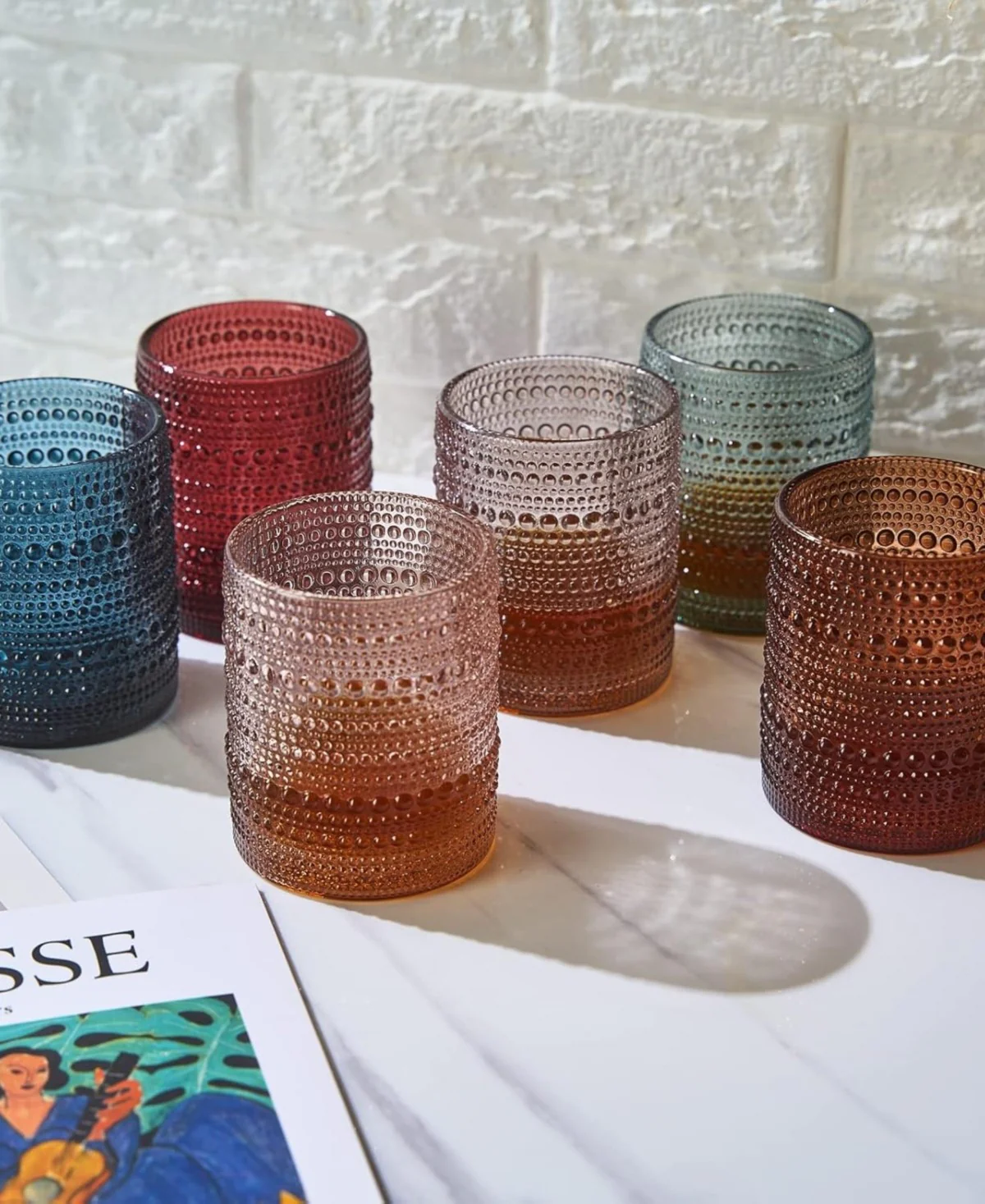 Grey Beaded Tumblers Set of 6 - Image 2