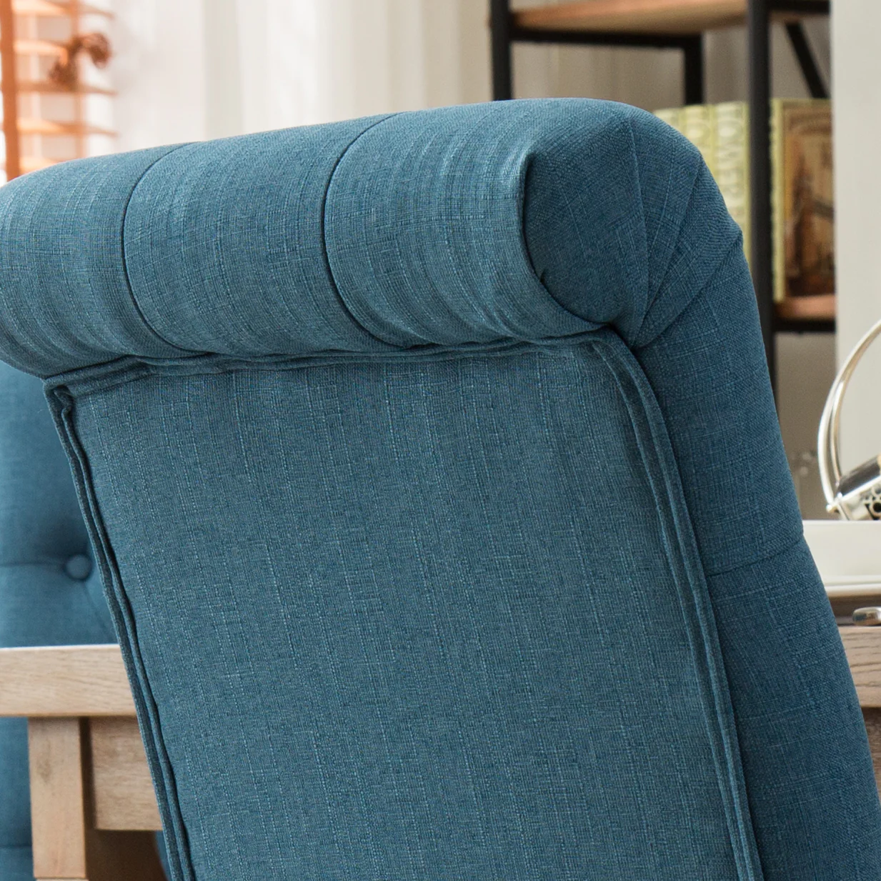Hazel Solid Wood Button Tufted Upholstered Parsons Dining Chair, Set of 2 - Image 16