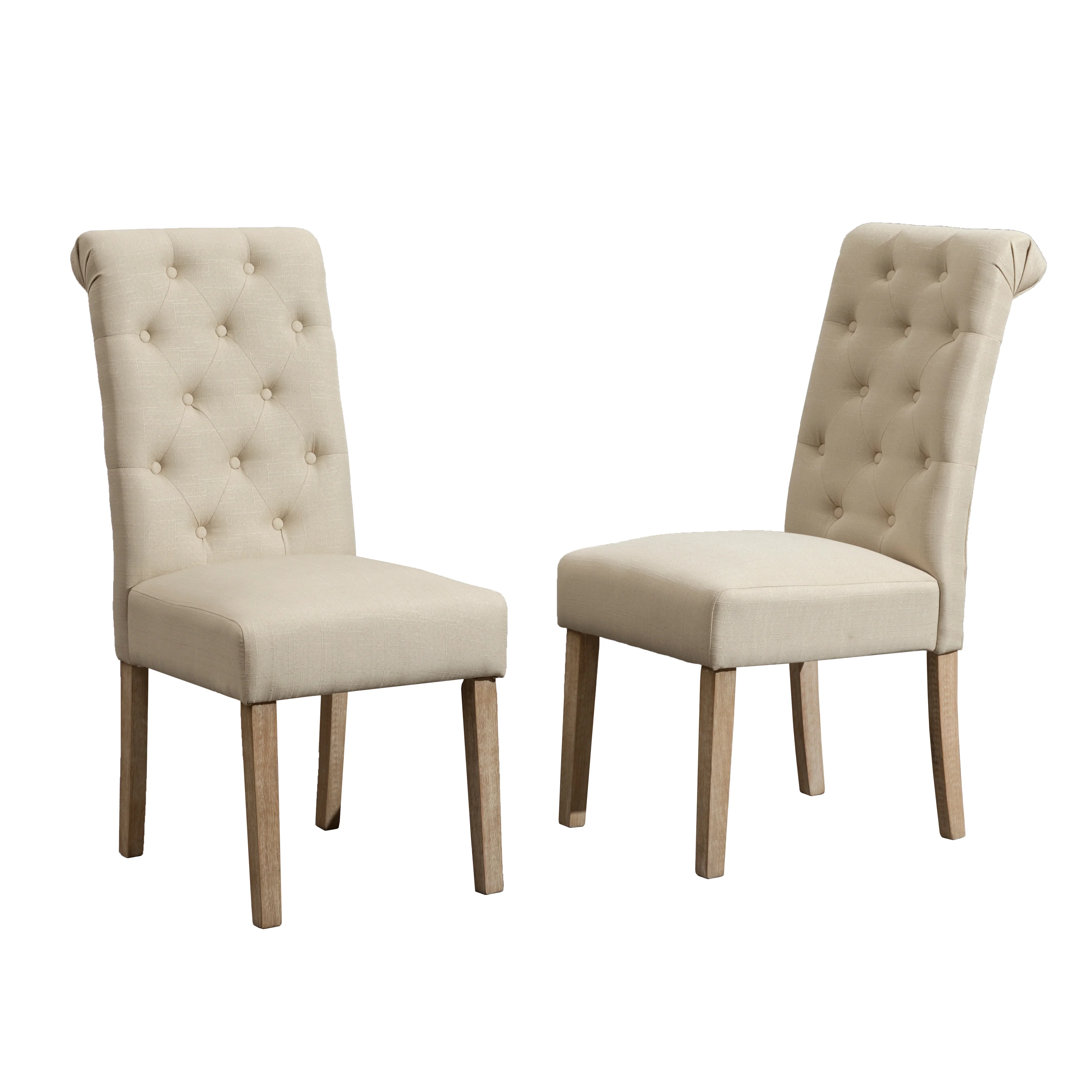 Hazel Solid Wood Button Tufted Upholstered Parsons Dining Chair, Set of 2 - Image 37