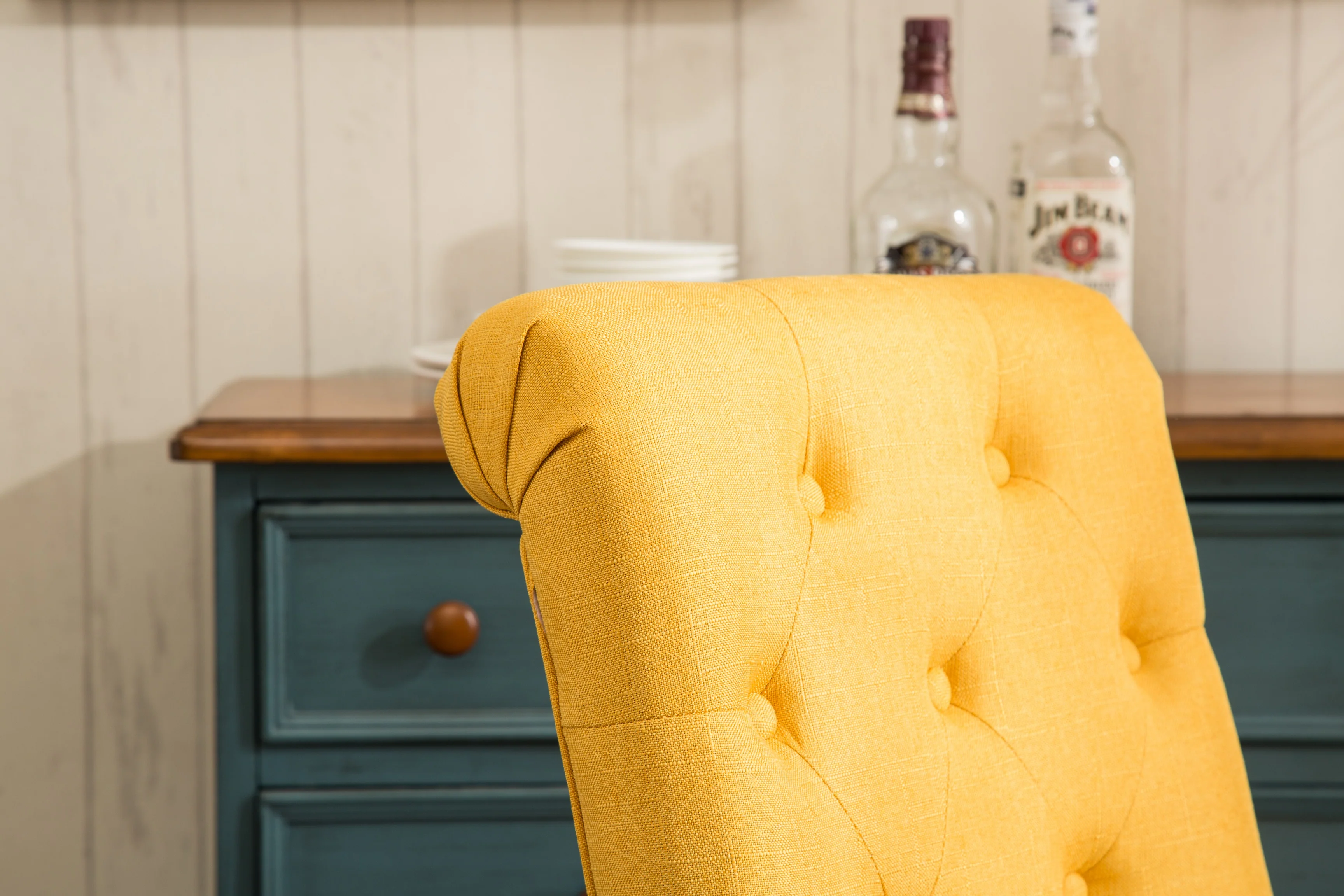 Hazel Solid Wood Button Tufted Upholstered Parsons Dining Chair, Set of 2 - Image 42