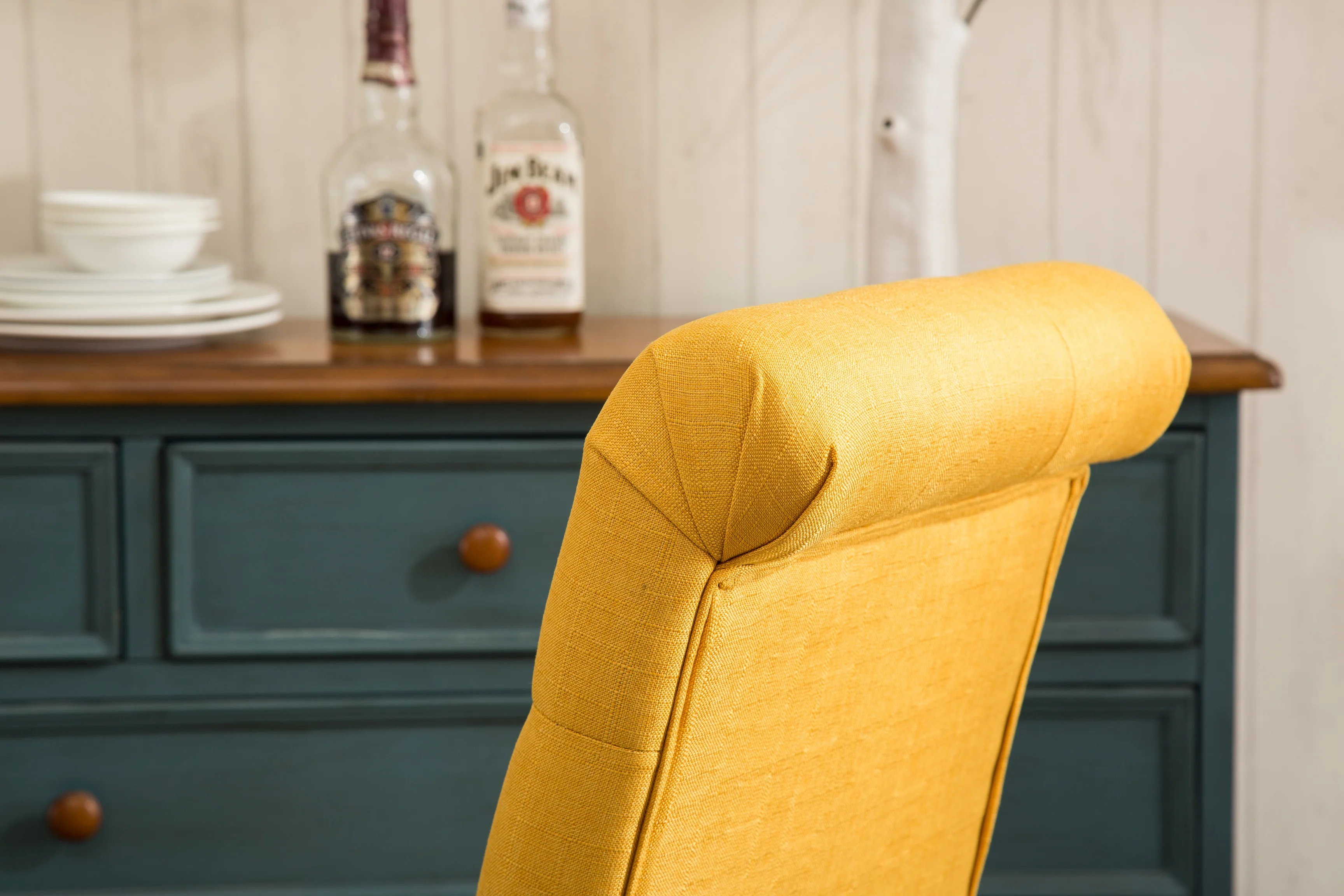 Hazel Solid Wood Button Tufted Upholstered Parsons Dining Chair, Set of 2 - Image 45
