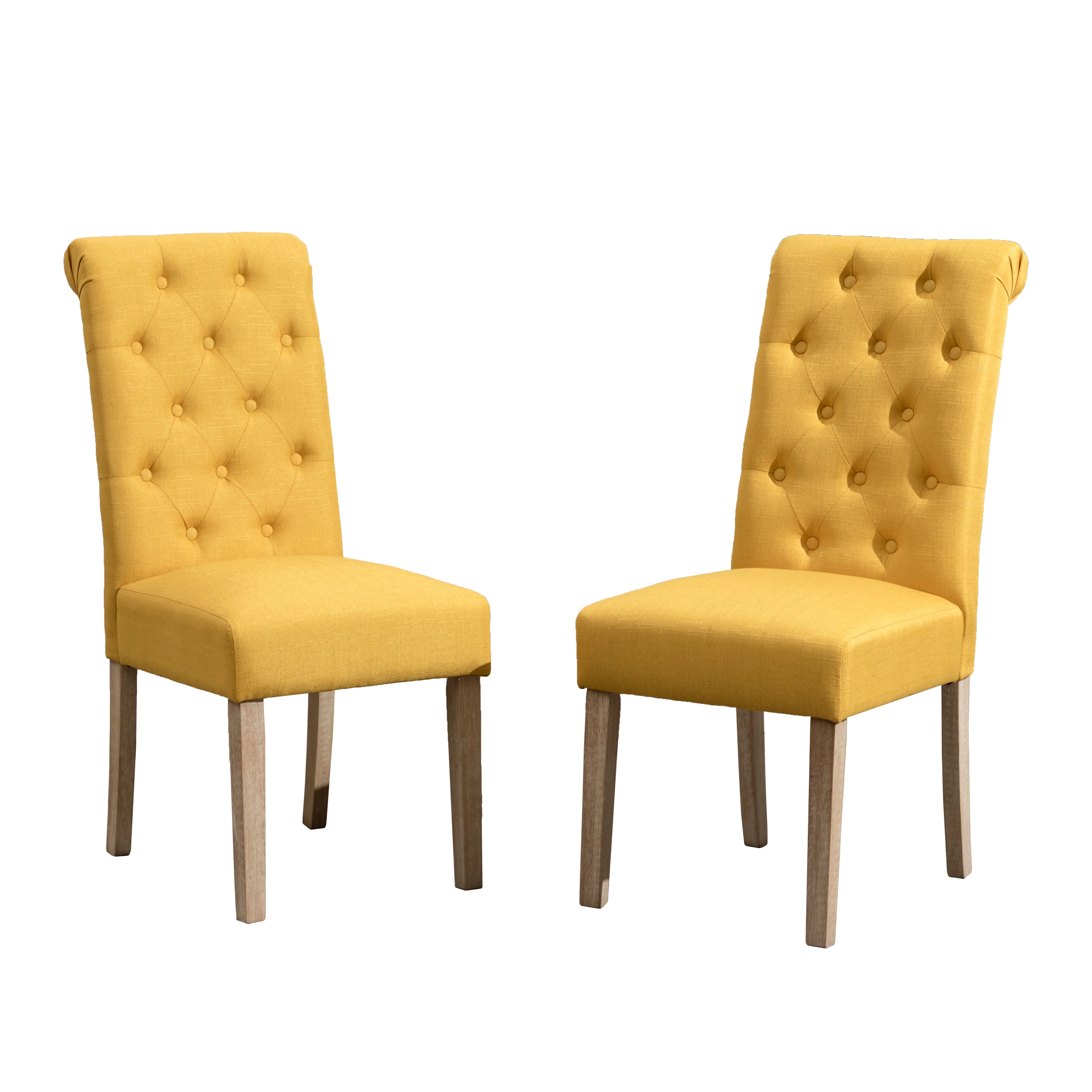 Hazel Solid Wood Button Tufted Upholstered Parsons Dining Chair, Set of 2 - Image 46