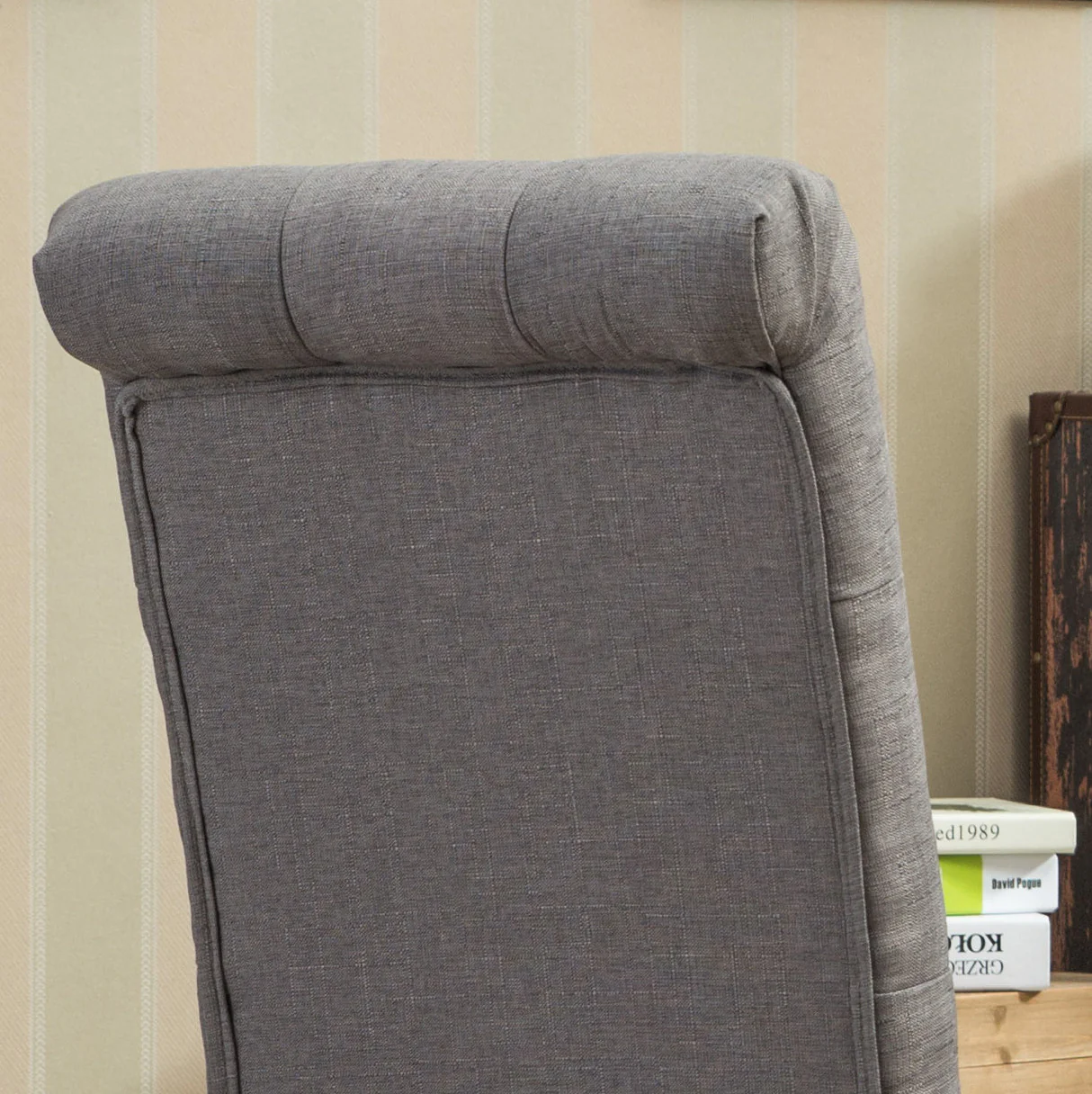 Hazel Solid Wood Button Tufted Upholstered Parsons Dining Chair, Set of 2 - Image 7