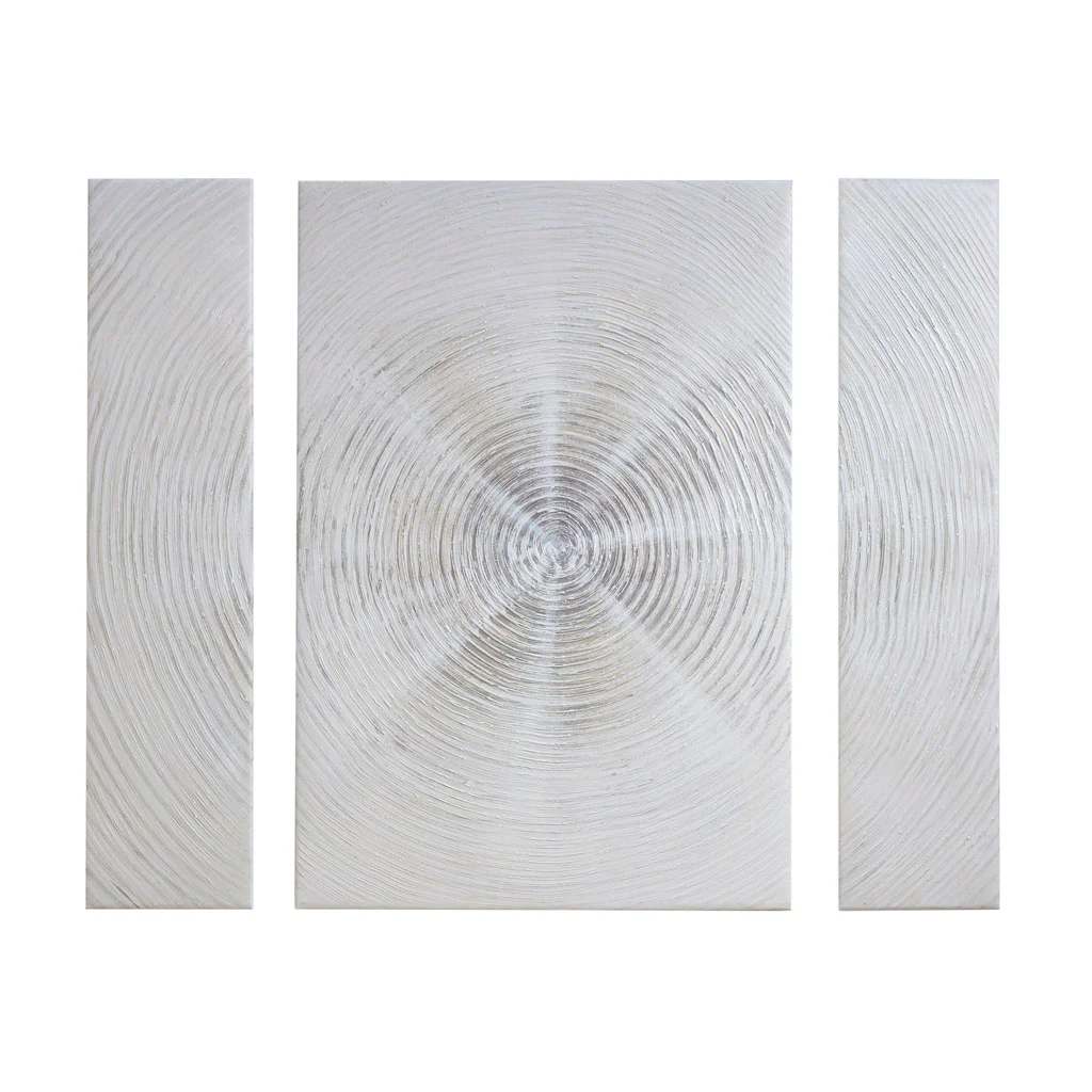 Hand Embellished Abstract 3-piece Canvas Wall Art Set - Image 5