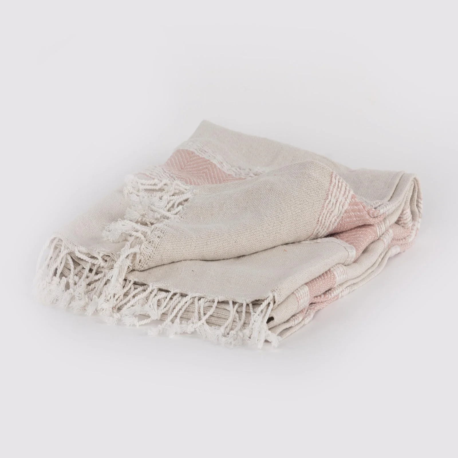 Hand loomed Stripe And Chevron 90% Cotton, 10% Acrylic Throw - Image 20