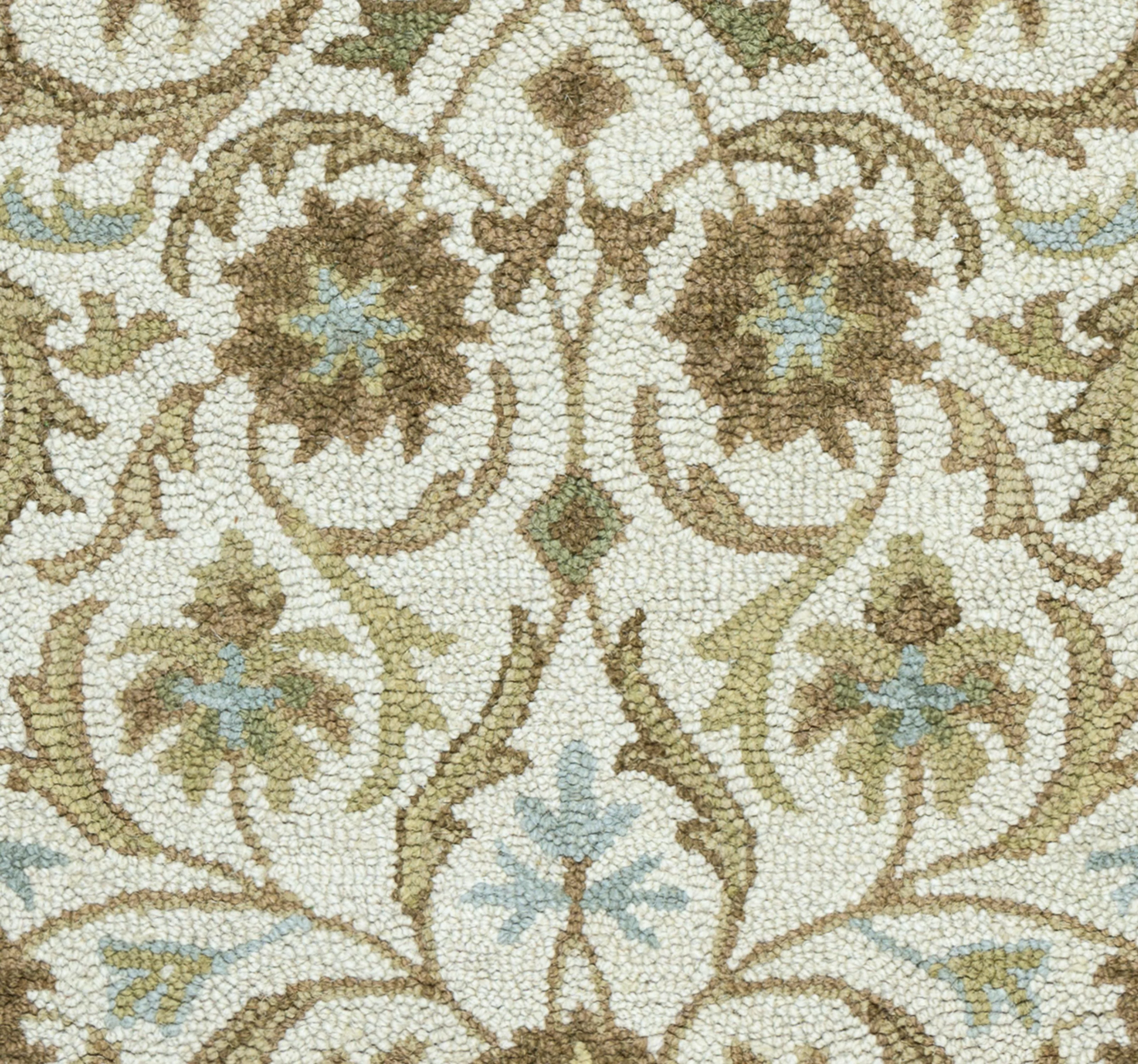 Hand Tufted 100% New Zealand Wool Floral/Medallion Rug - Image 3