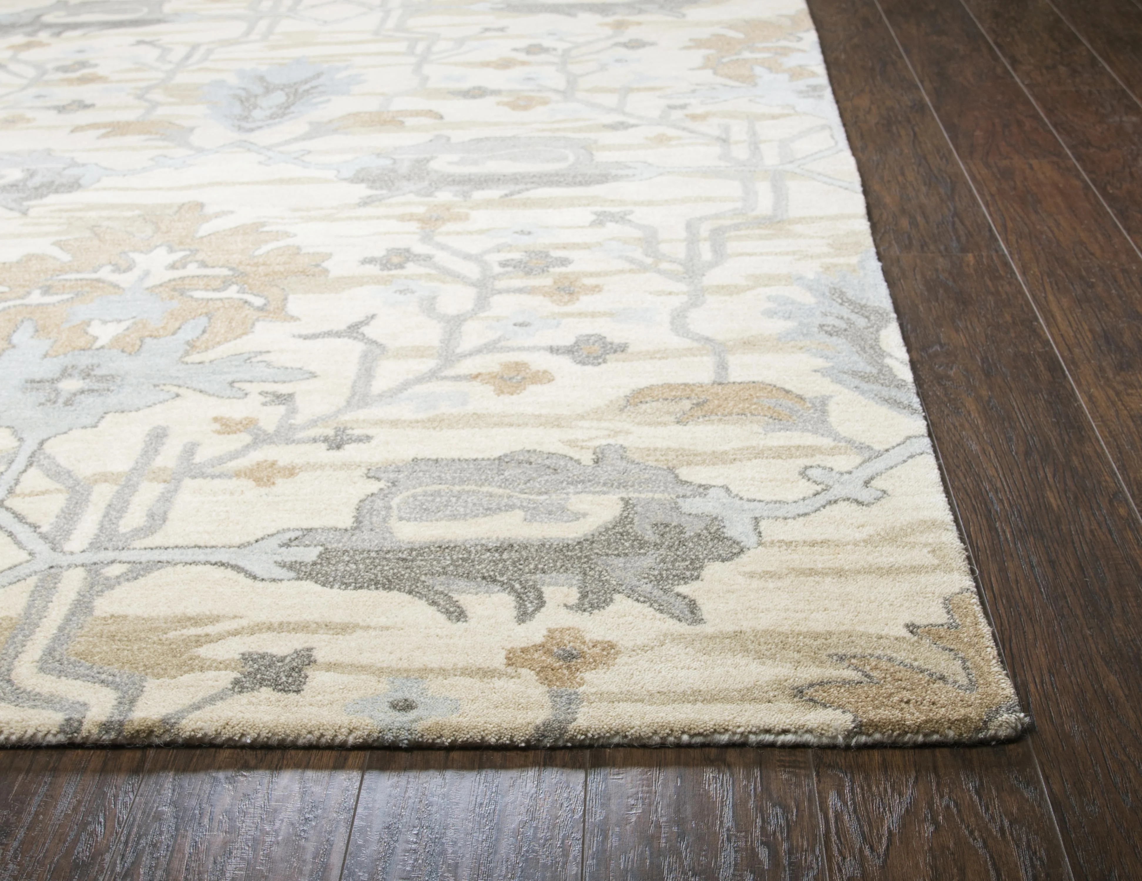 Hand Tufted 100% Wool Floral/Motif Area Rug - Image 5