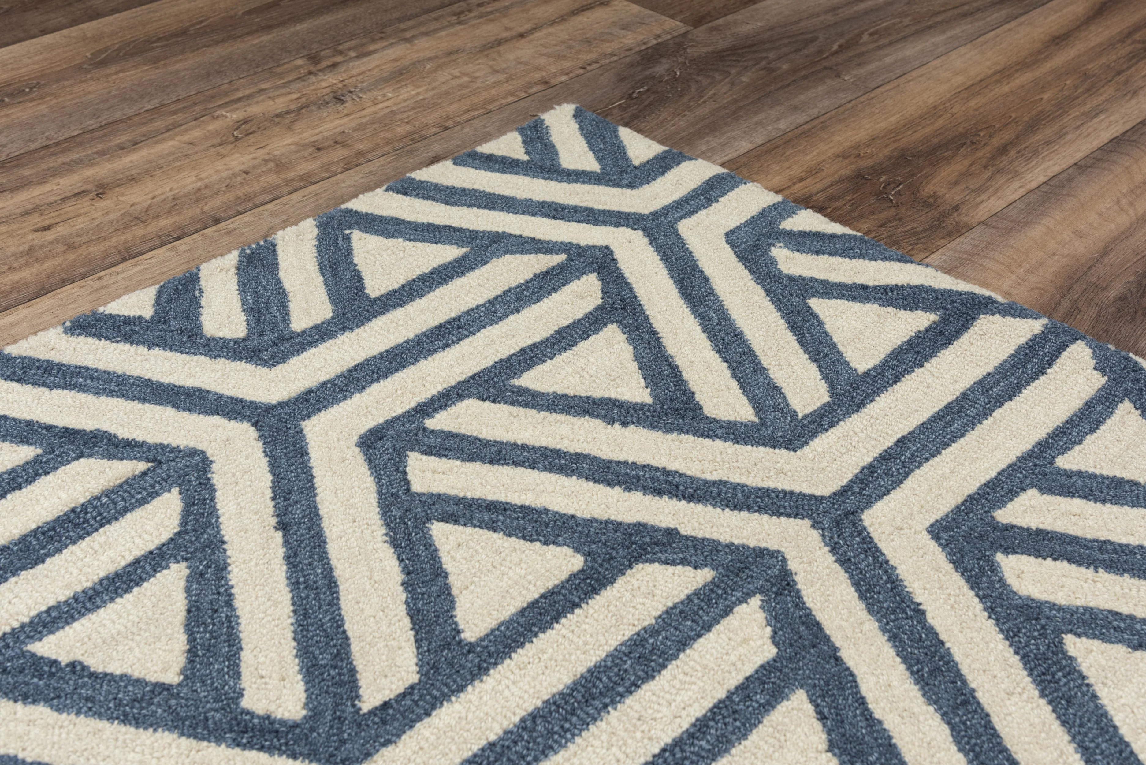 Hand Tufted 100% Wool Geometric Area Rug - Image 10