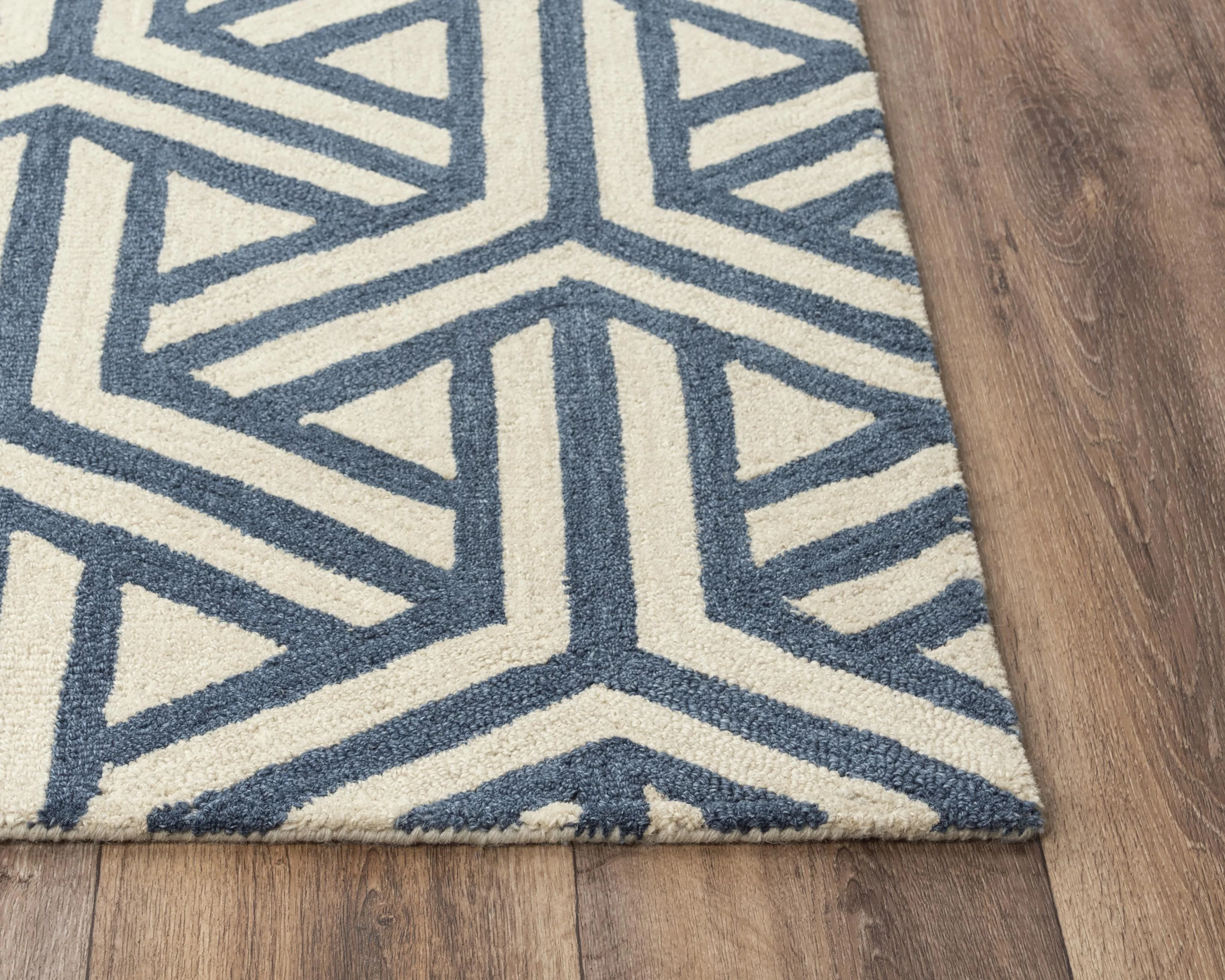 Hand Tufted 100% Wool Geometric Area Rug - Image 11